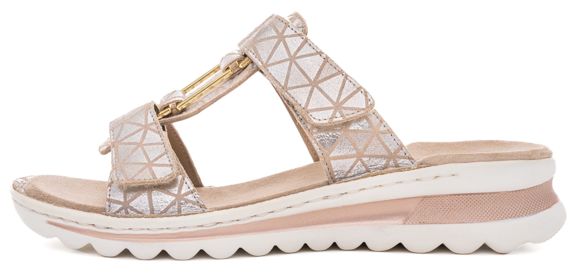 Ara Pantolette »TAMPA«, Keilabsatz, Sommerschuh, Schlappen mit Schmuckelement, G-Weite