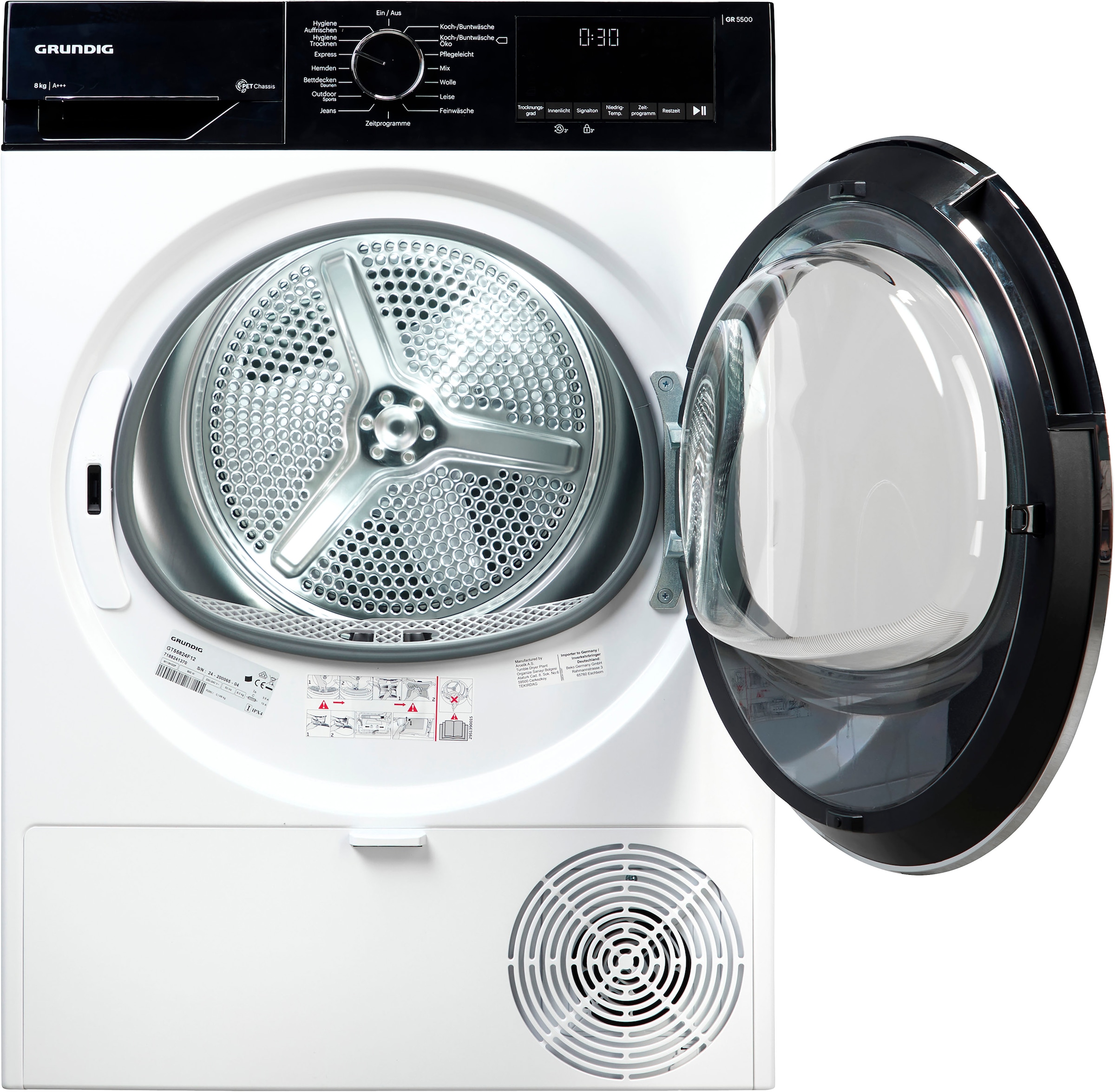 Grundig Wärmepumpentrockner »GT55824F12«, 8 kg