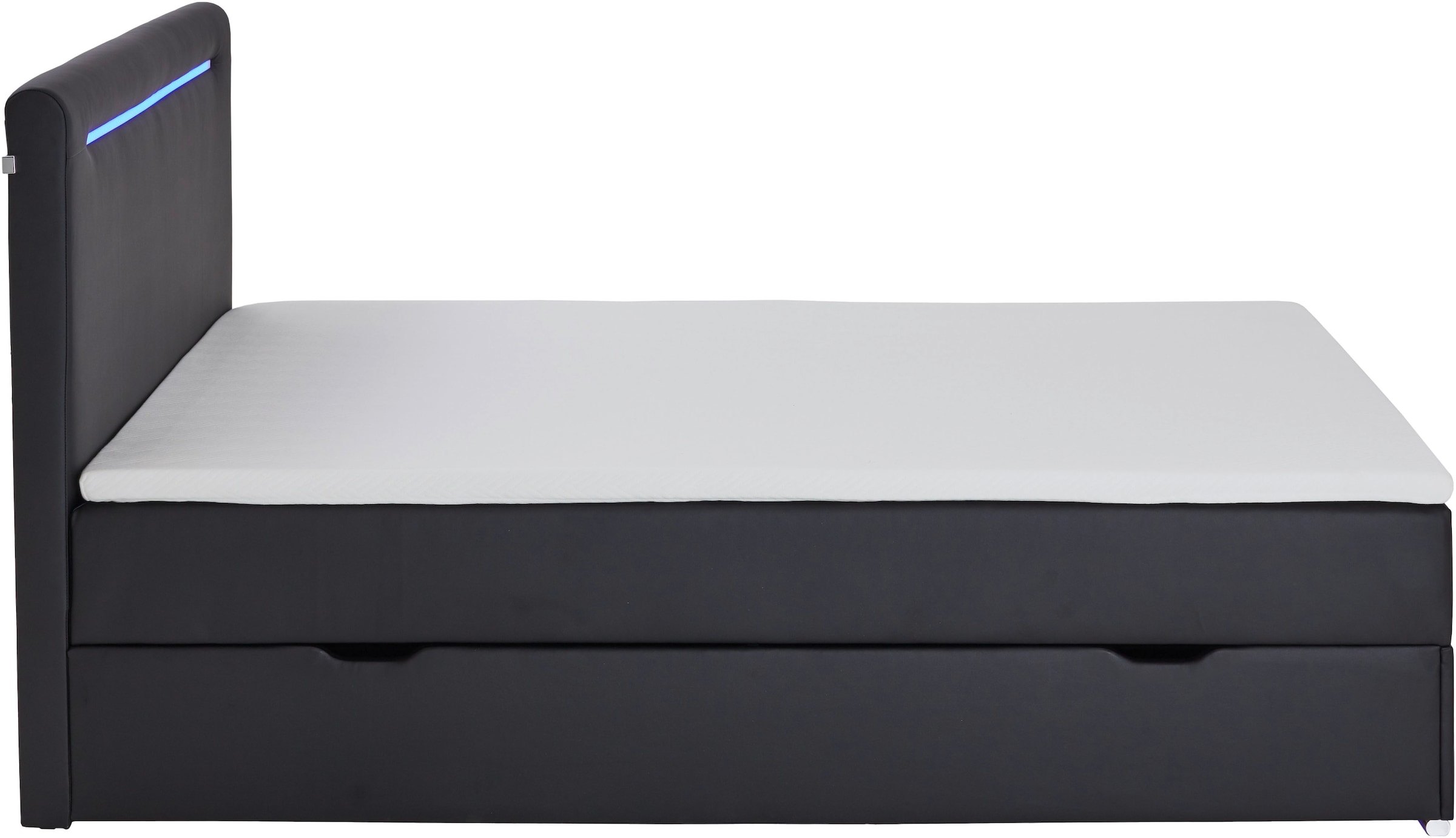 meise.möbel Boxbett »Candela inkl. Bettkasten, Topper & LED-Beleuchtung an Kopfteil & Füßen«