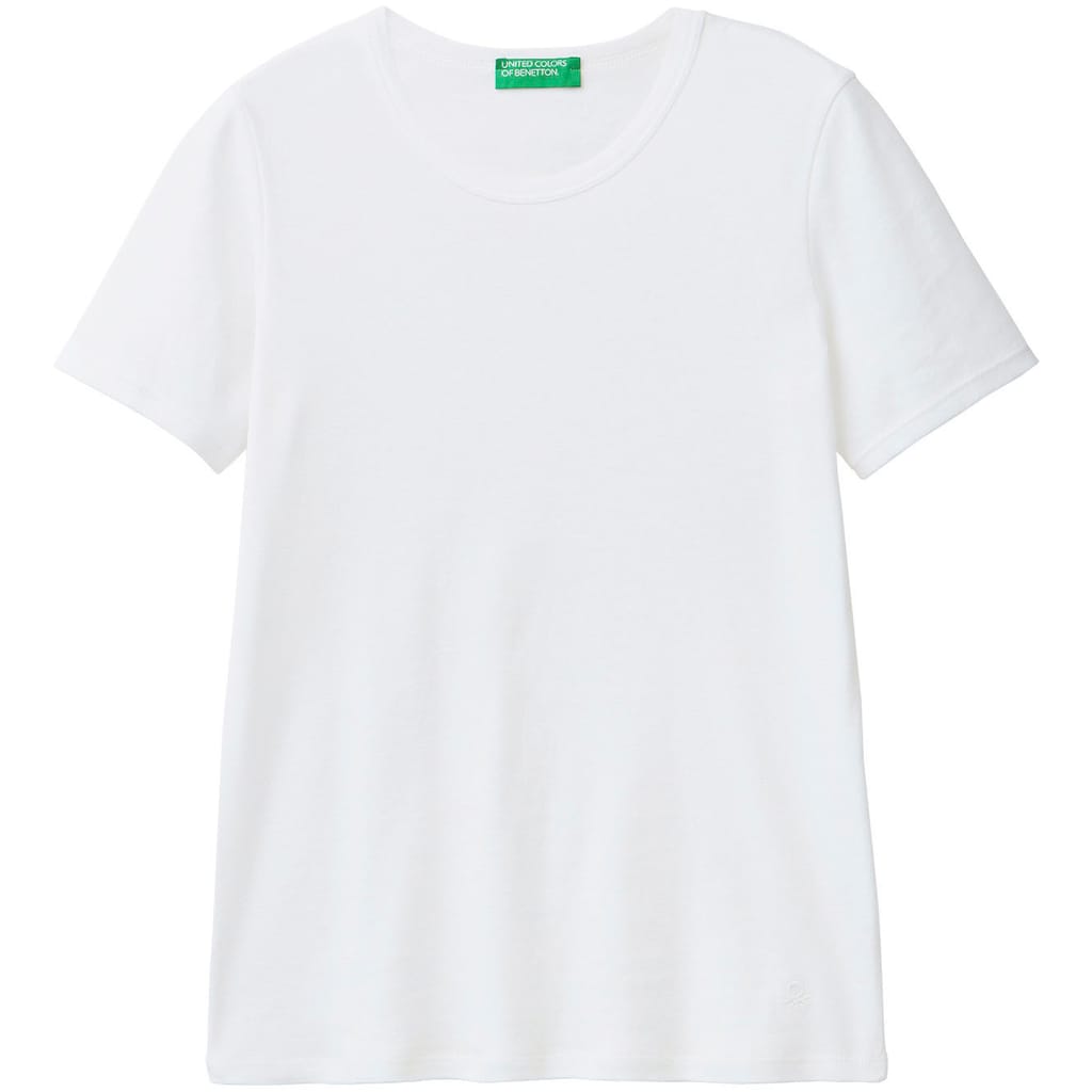 United Colors of Benetton T-Shirt, in feiner Rippenqualität