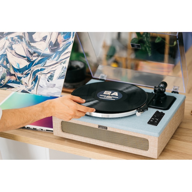 Lenco Plattenspieler »LS-440 blau/beige«, Lautsprecher integriert,  Bluetooth ➥ 3 Jahre XXL Garantie | UNIVERSAL