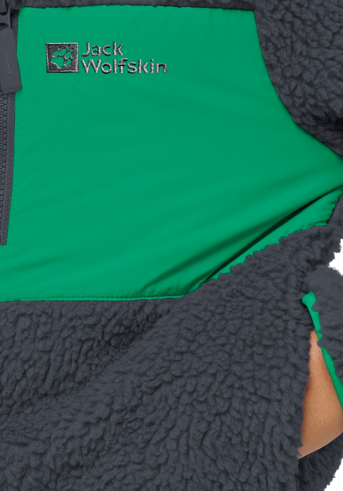 Jack Wolfskin Fleecejacke »ICE CURL HOOD JACKET K« mitKapuze Wärmend, winddicht, Übergangsjacke für Kinder