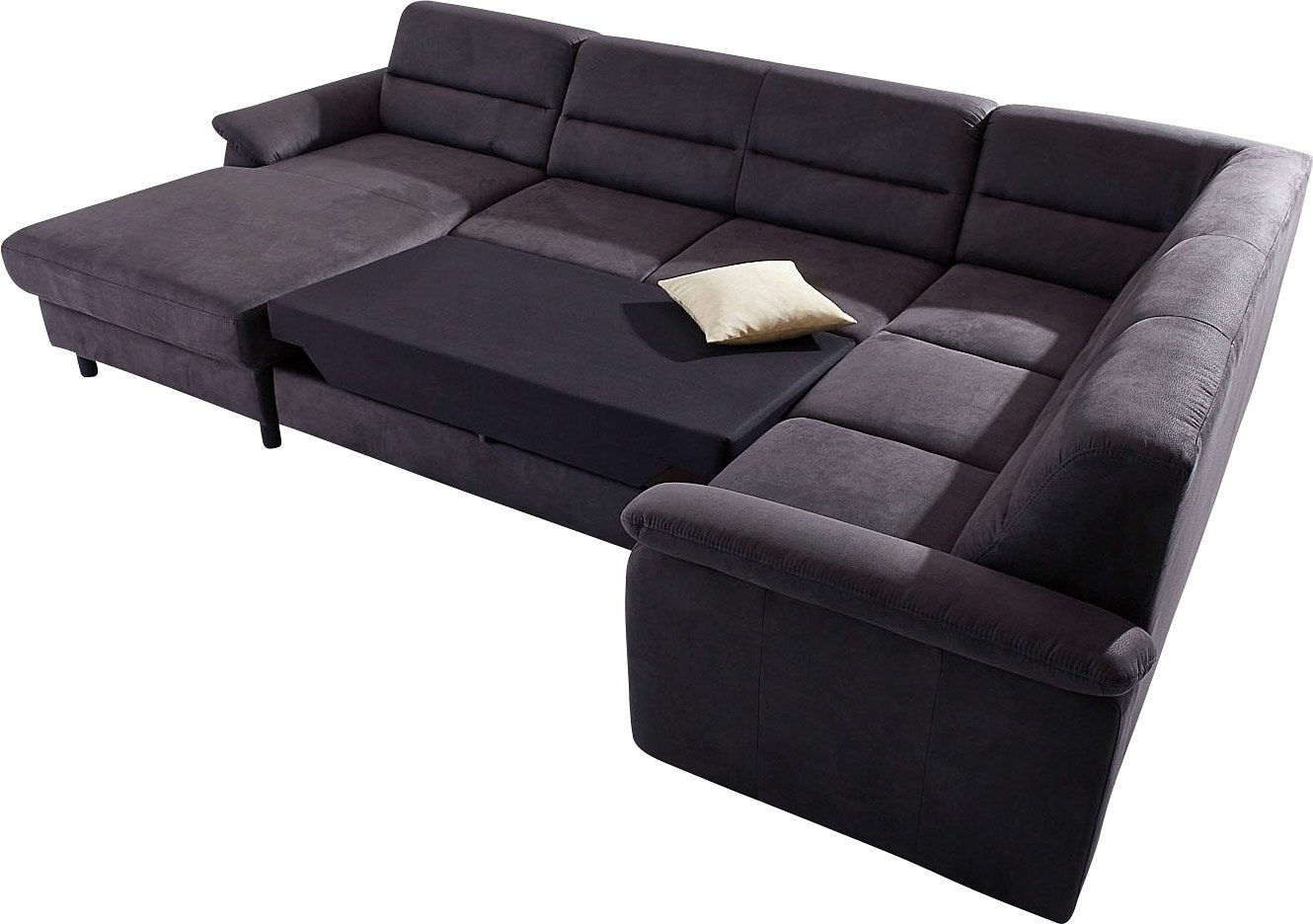 sit&more Wohnlandschaft »Ascara U-Form«, inklusive Boxspring/Federkern-Polsterung, wahlweise mit Bettfunktion