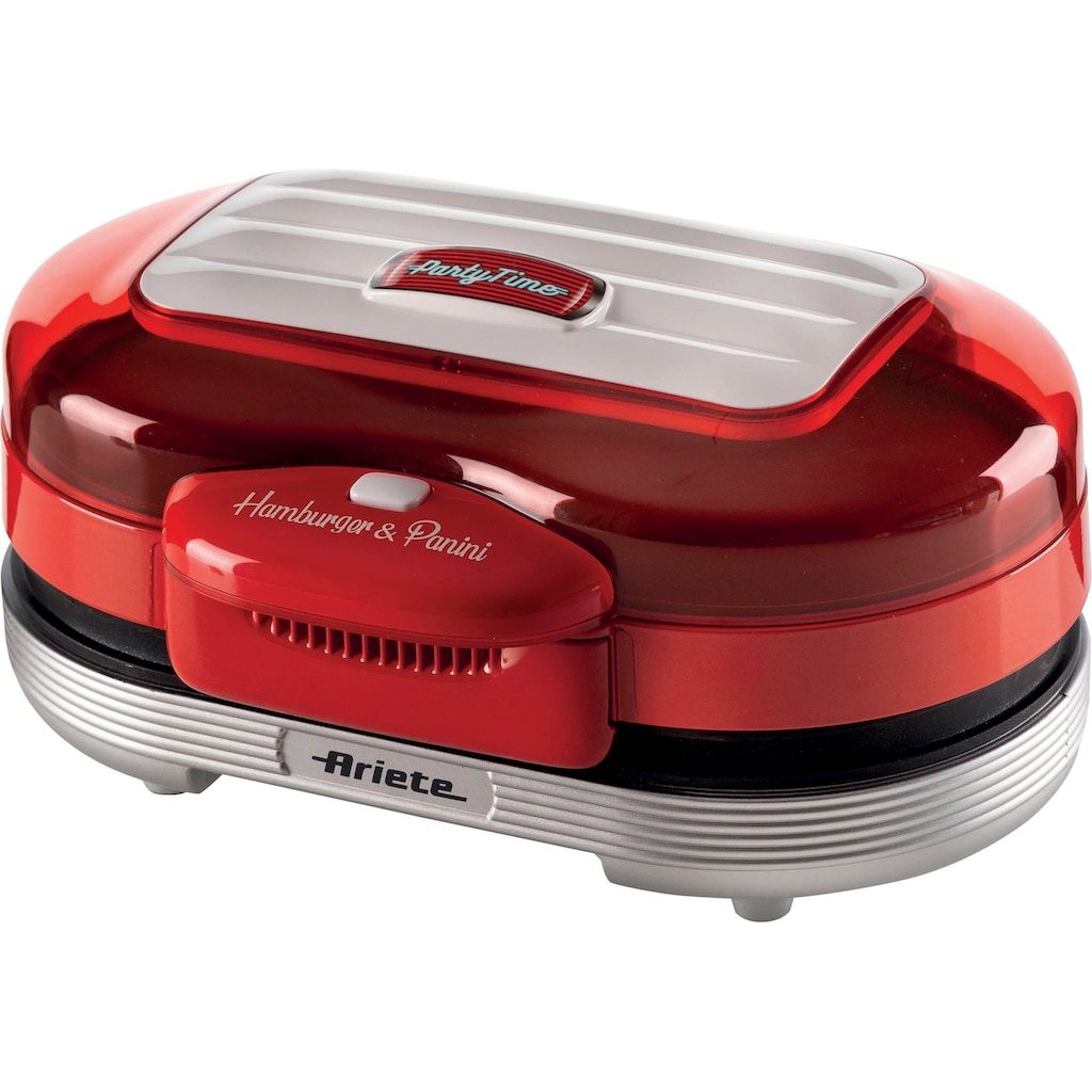 Ariete Kontaktgrill »0205R Party Time Hambuger Maker, rot«, 1200 W