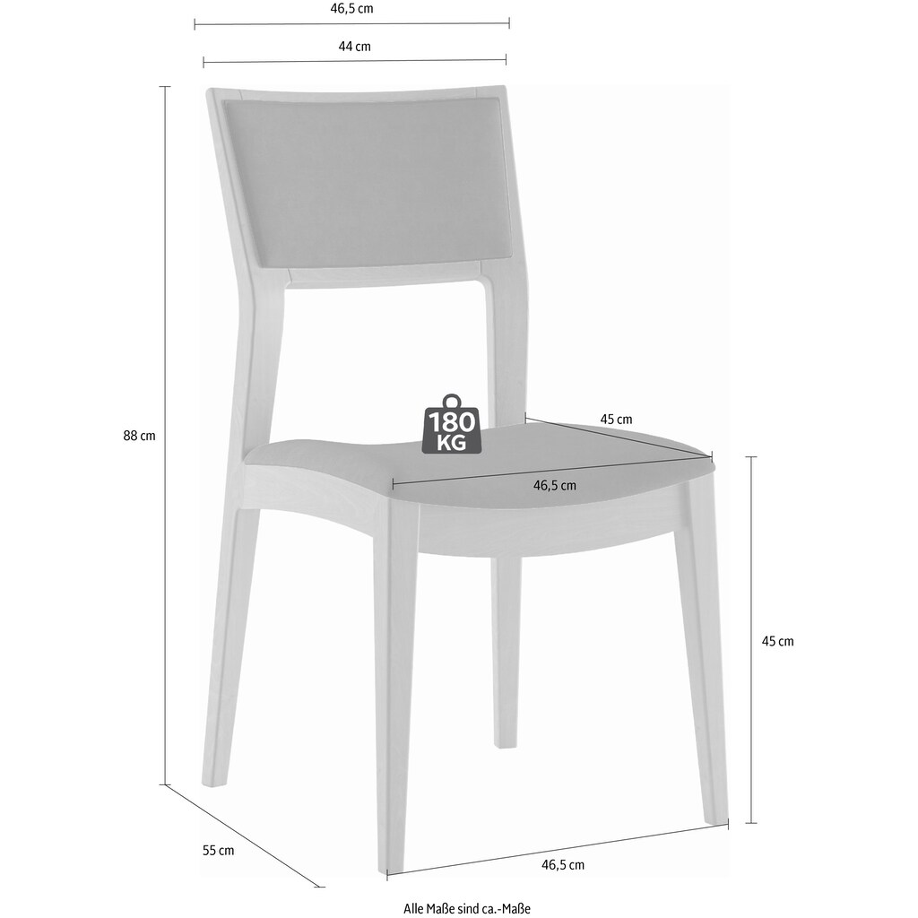 INOSIGN Stuhl »DOM«, (Set), 2 St., Microfaser