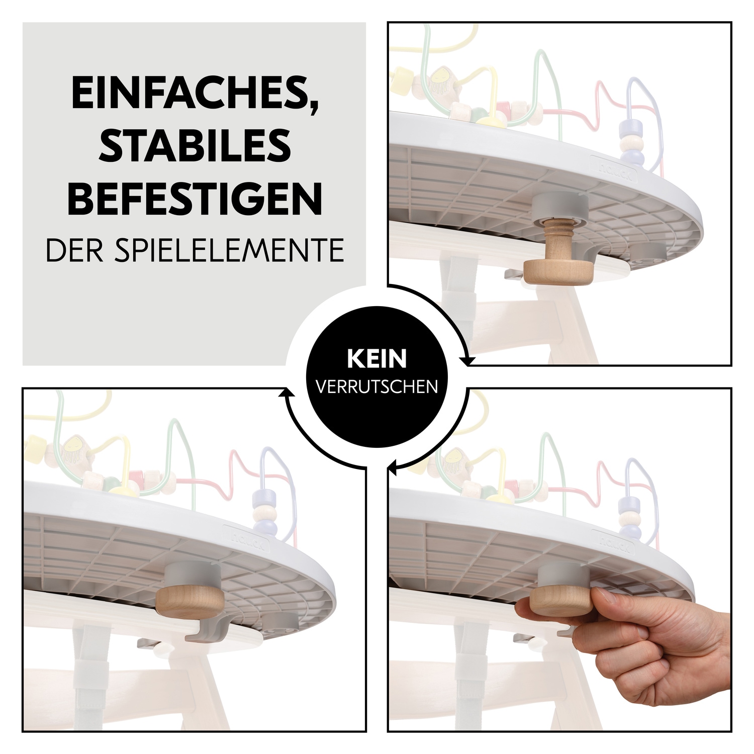 Hauck Hochstuhltablett »Alpha Play Tray, White« aus recyceltem Material