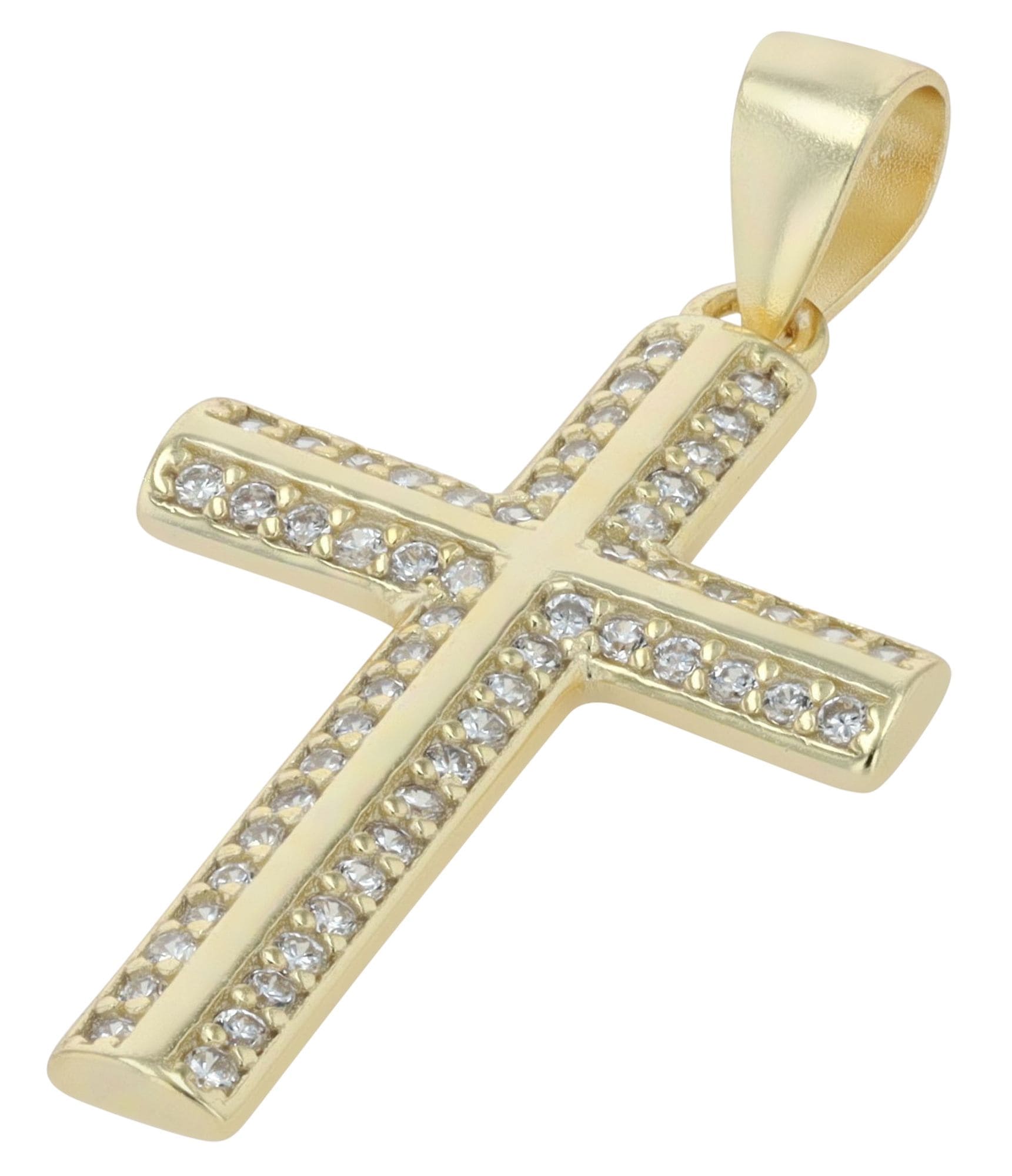 Adelia´s Kreuzanhänger »Damen Anhänger ¿ Kreuz Kreuzanhänger aus 925 Silber mit Zirkonia«