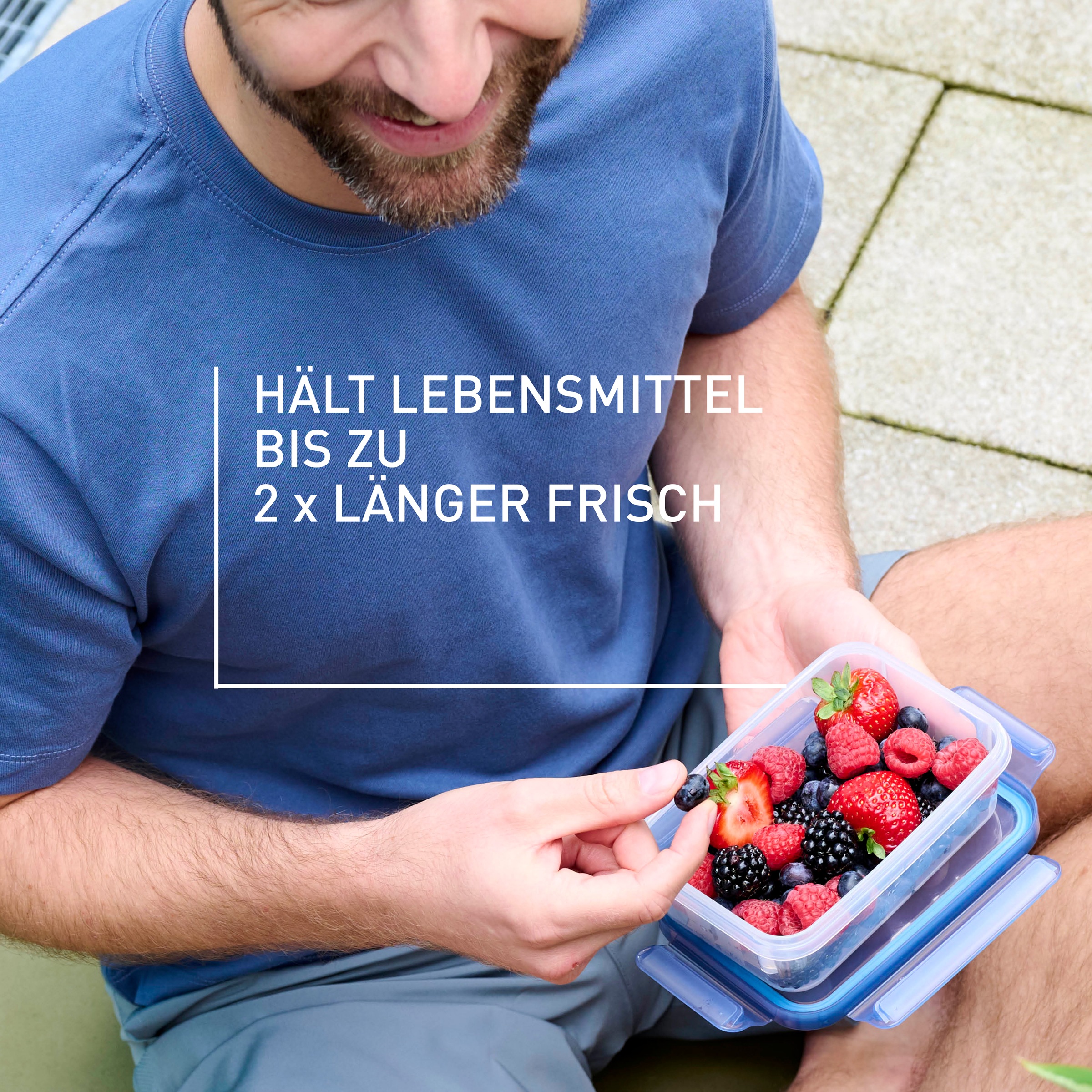 Emsa Frischhaltedose »Clip & Close Eco«, (2 tlg.), 0,55 L, rechteckig, Öko-Design, dicht, hygienisch, spülmaschinenfest
