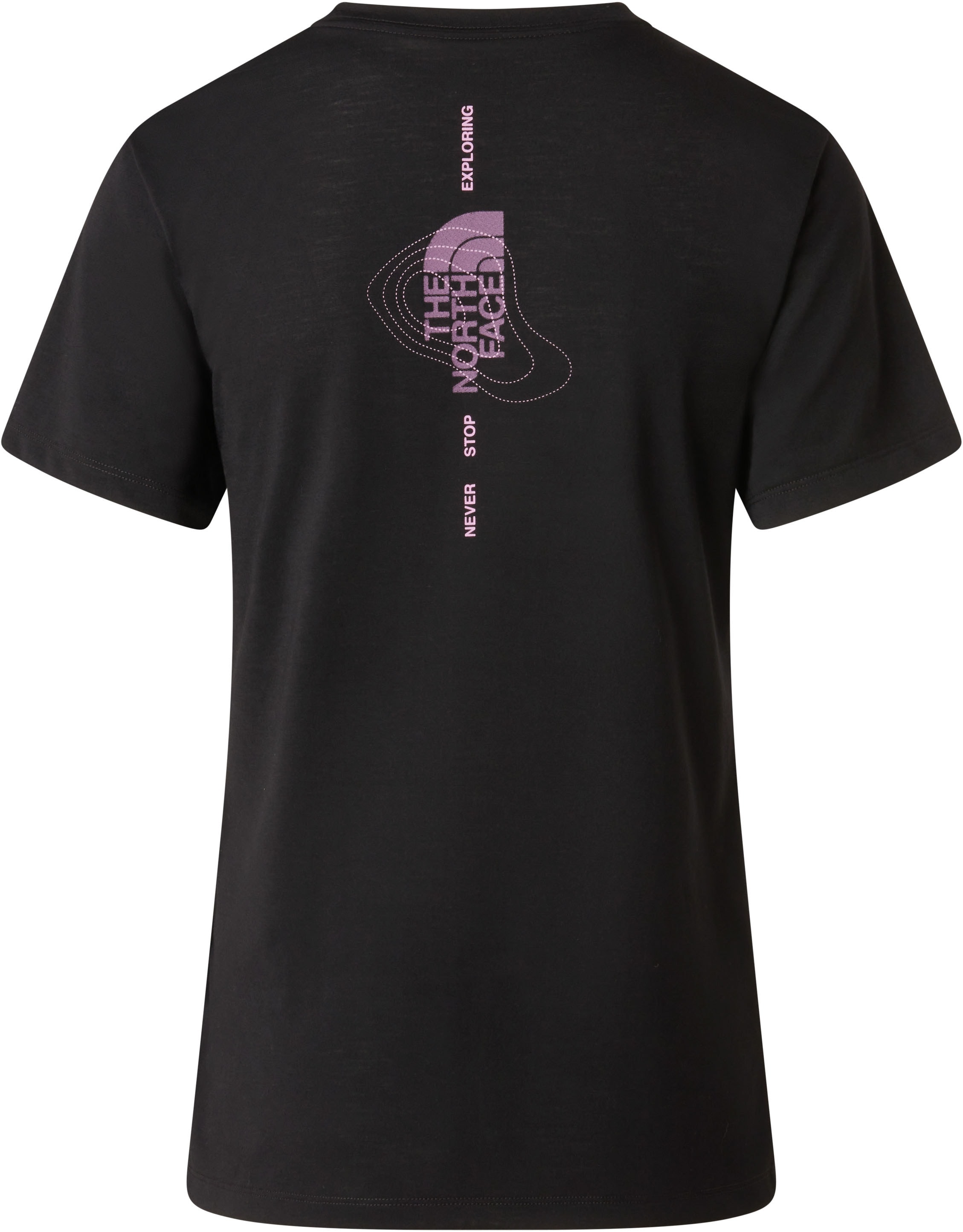 The North Face T-Shirt »W BITMAP LOGO SHORT SLEEVES TEE-GRAPHIC« sportlicher Stil, Kurzarm, für Sportmode und Outdoormode