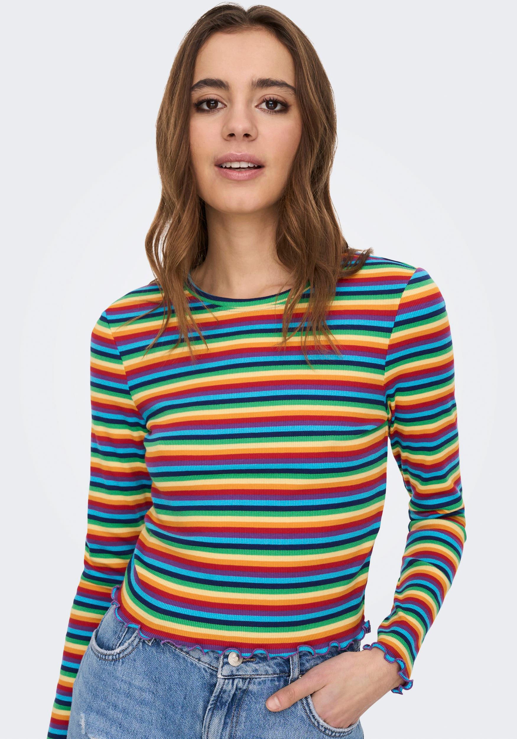 ONLY Langarmshirt »ONLFRESH L/S SHORT TOP JRS«