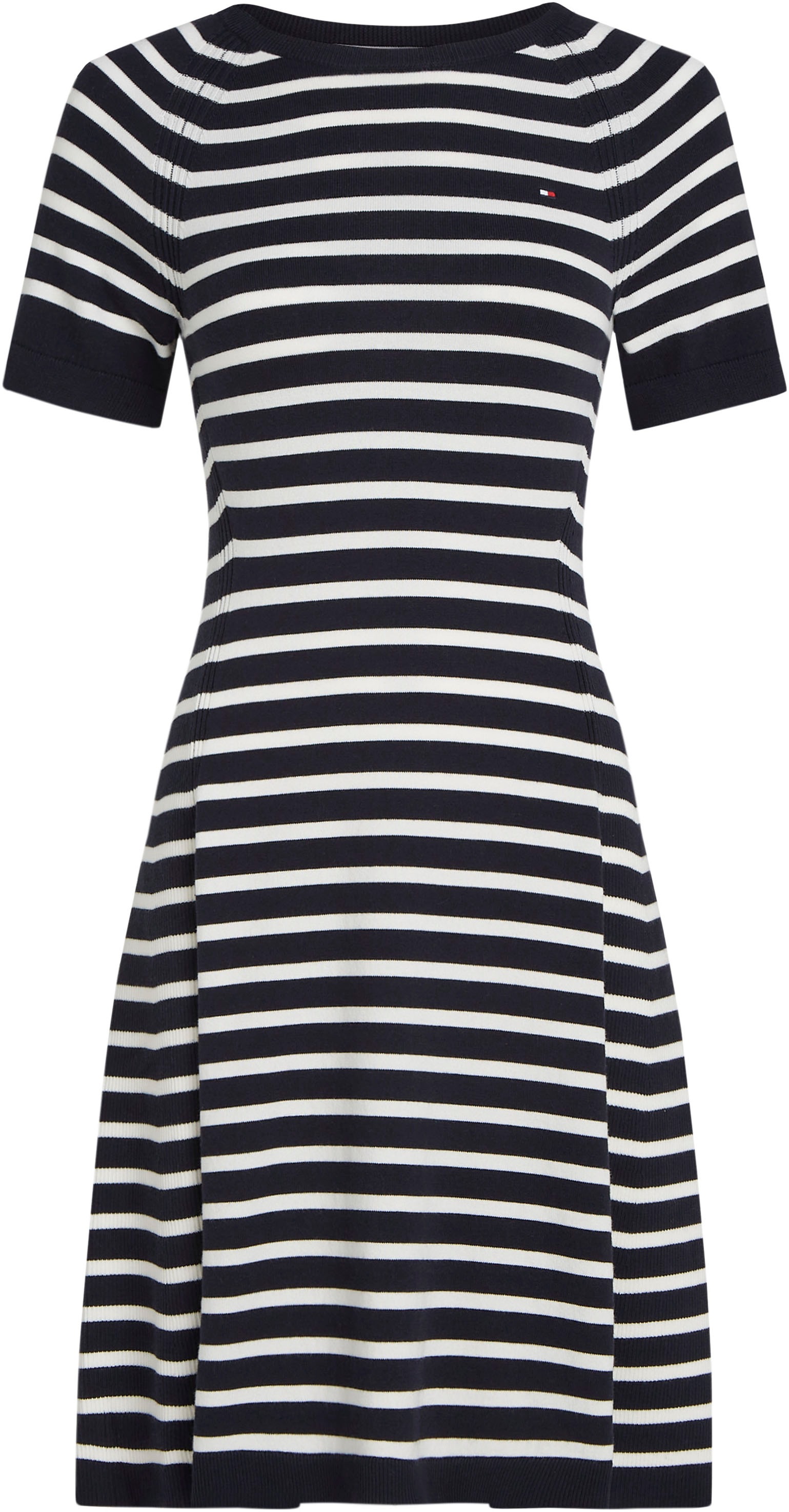 Tommy Hilfiger Jerseykleid »CO JERSEY STITCH F&F DRESS«, mit Logostickerei auf der Brust