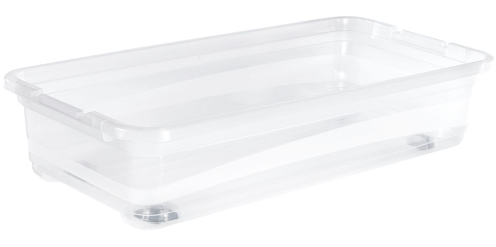 keeeper Aufbewahrungsbox »Konrad, Box mit Rollen, 3er Set, 33 L, 79,5 x 39,5 x 18 cm« durch Clips verschließbar, Griffe und Rollen am Boden