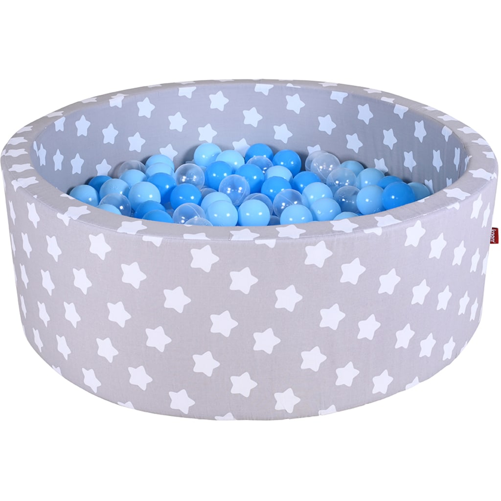 Knorrtoys® Bällebad »Soft, Grey White Stars«, mit 300 Bällen balls/soft Blue/Blue/transparent; Made in Europe