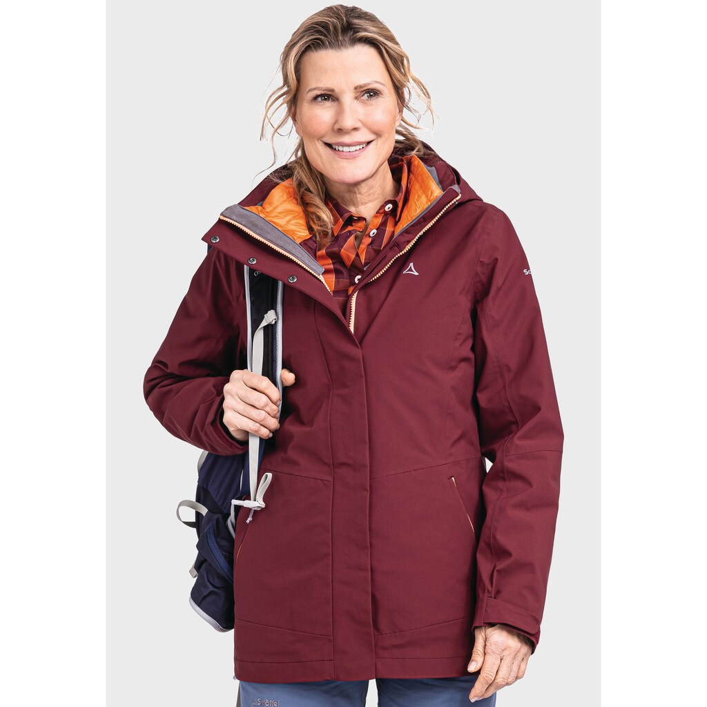 Schöffel Doppeljacke »3in1 Jacket Auerspitz L«, mit Kapuze