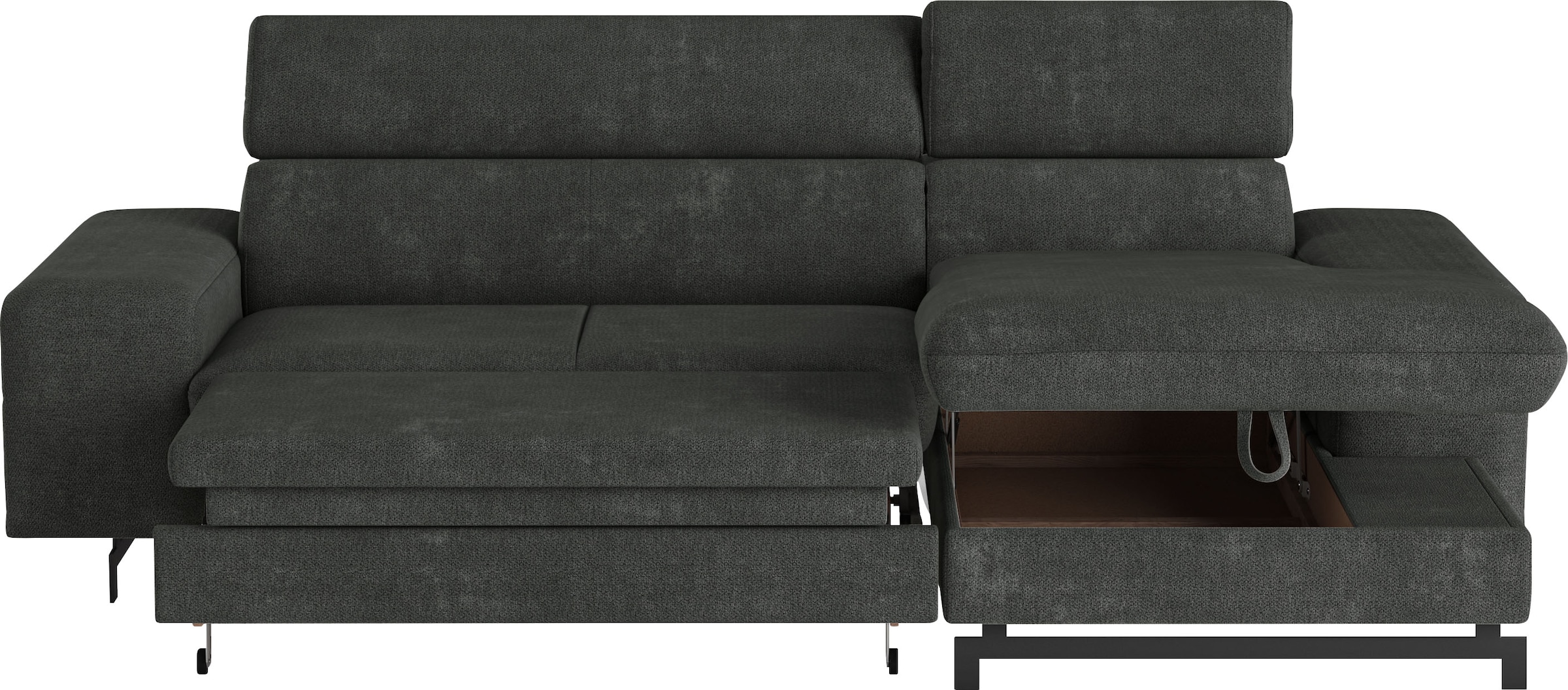 COTTA Ecksofa »Emma L-Form«, mit Kopfteilverstellung, wahlweise mit Bettfunktion & Bettkasten