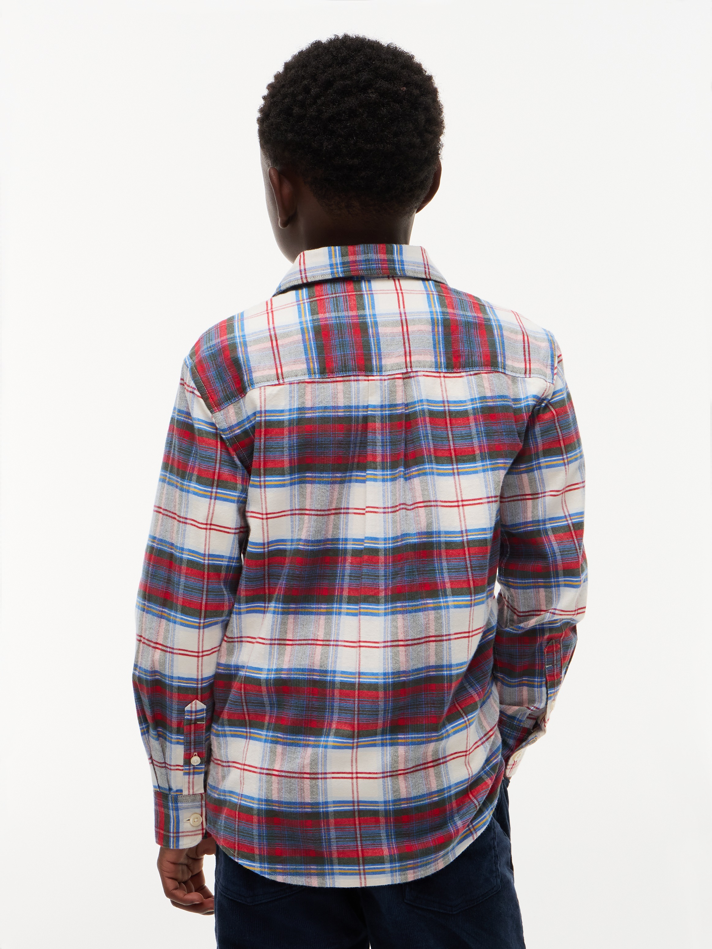 Tommy Hilfiger Langarmhemd Karo-Design, Regular Fit, Kinder bis 16 Jahre
