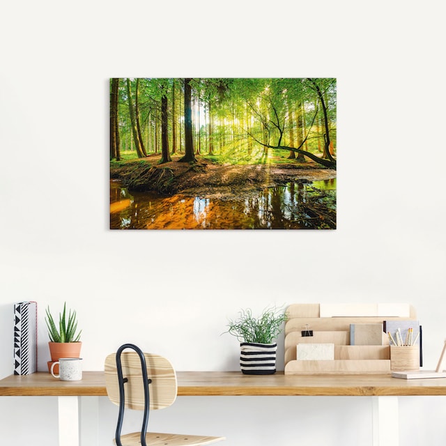 Artland Wandbild »Wald mit Bach«, Wald, (1 St.), als Alubild, Leinwandbild,  Wandaufkleber oder Poster in versch. Größen bequem kaufen