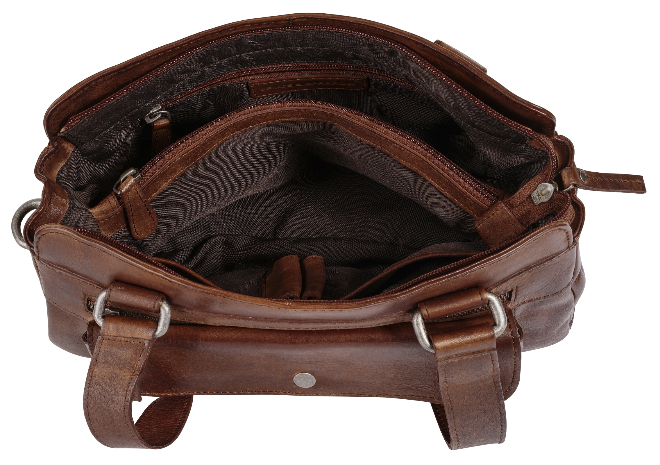 Spikes & Sparrow Henkeltasche, echt Leder