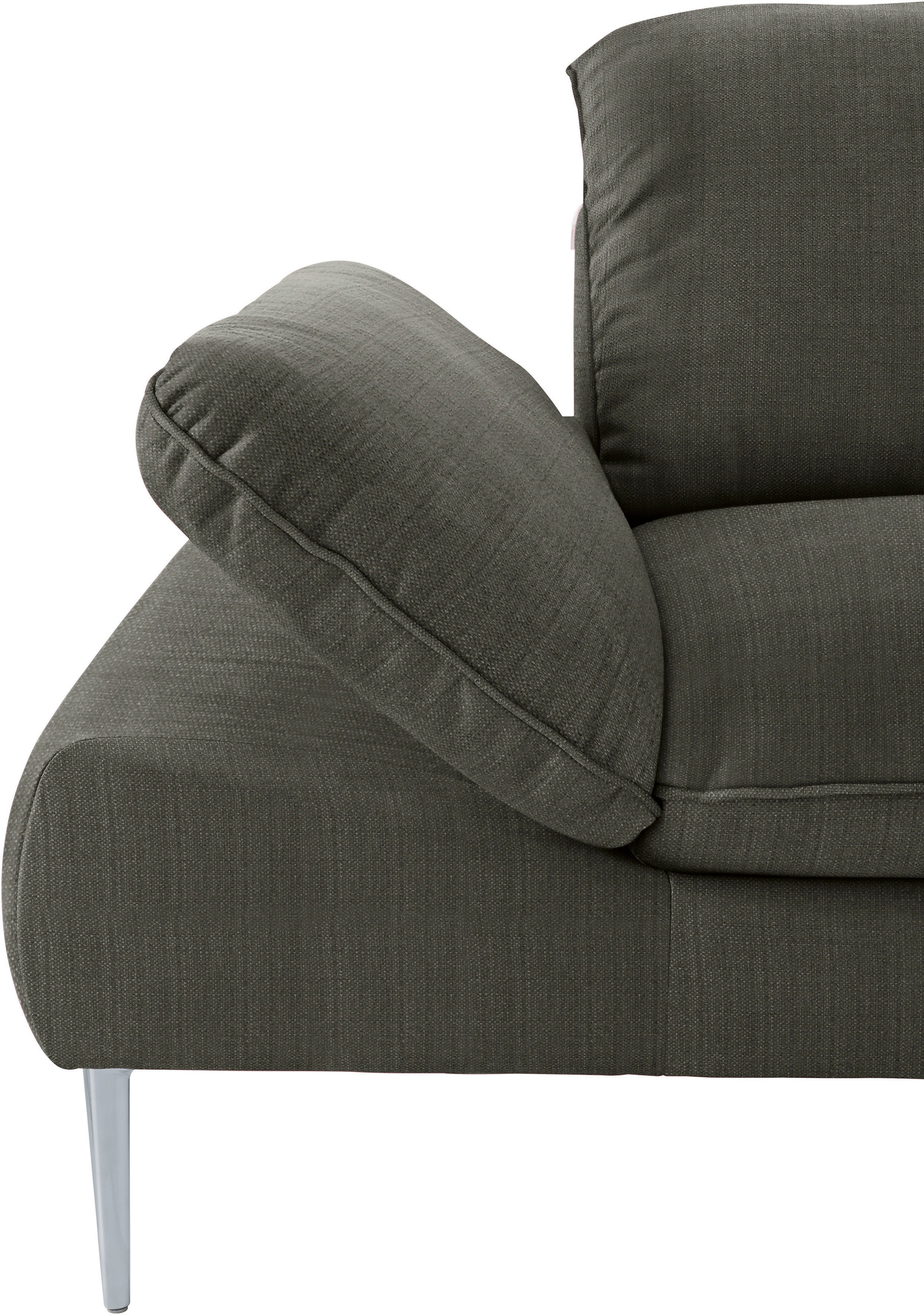 W.SCHILLIG Ecksofa »enjoy&MORE, Designsofa, elegant und bequem, L-Form«, mit Sitztiefenverstellung, Füße silber matt, Breite 310 cm