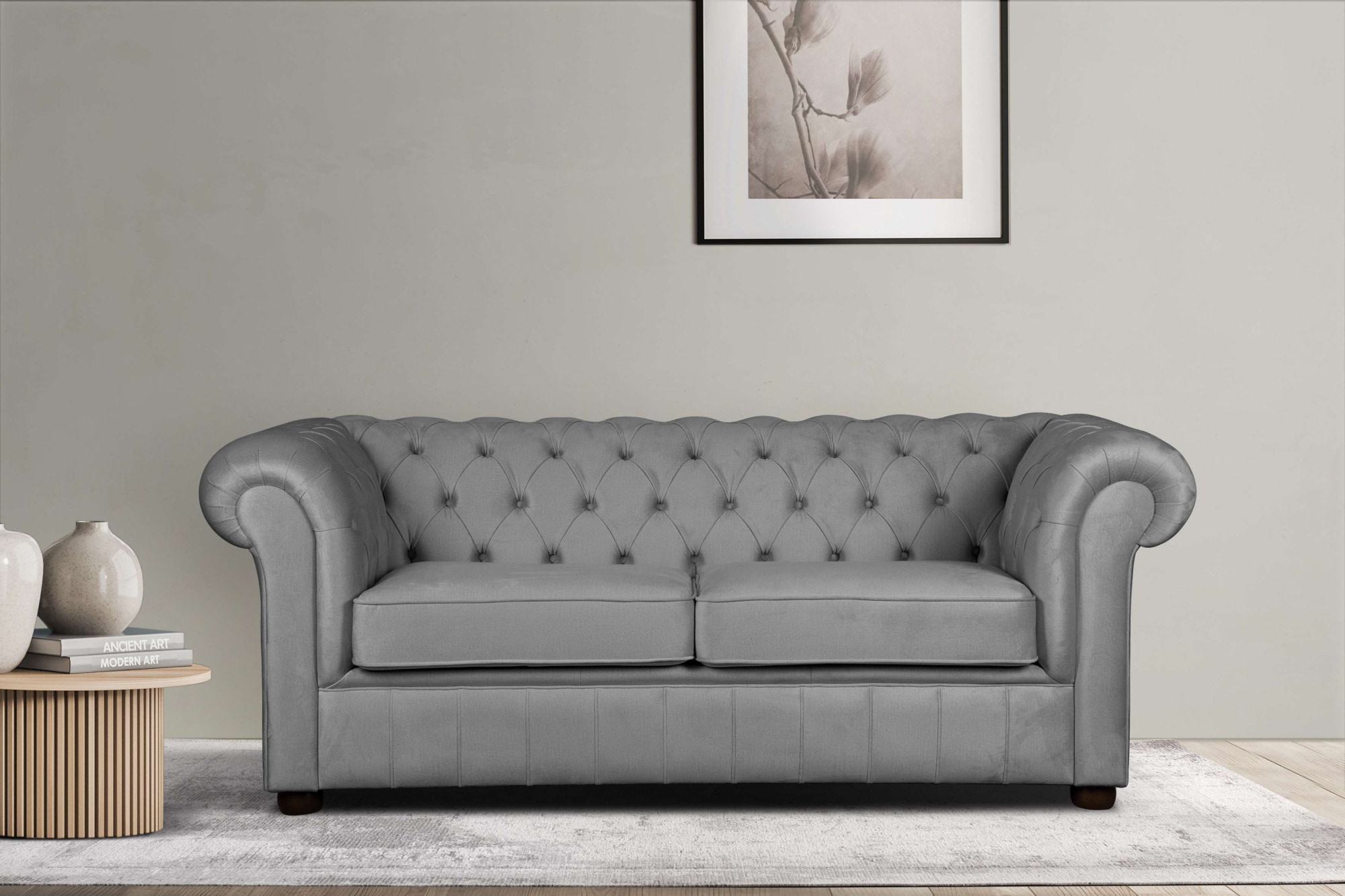 Home affaire 3-Sitzer »CHARENTE, optionale Schlafsofa, Chesterfield-Sofa, Bettfunktion« mit edler Knopfheftung und typischen Armlehnen, B/T/H 198/89/74 cm