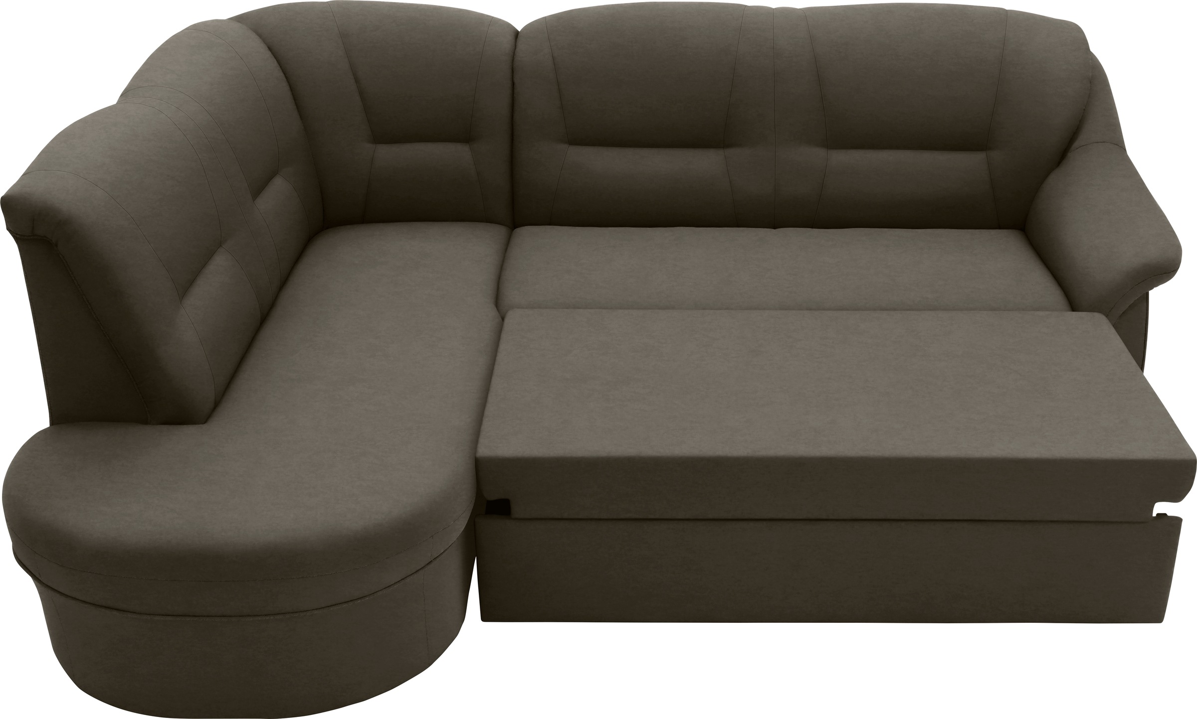 DOMO collection Ecksofa »Faenza für kleine Räume, Stellmaße 232,176cm, komfortabel, L-Form«, mit Ottomane, zeitlos, elegante Armlehnen, wahlweise mit Bettfunktion