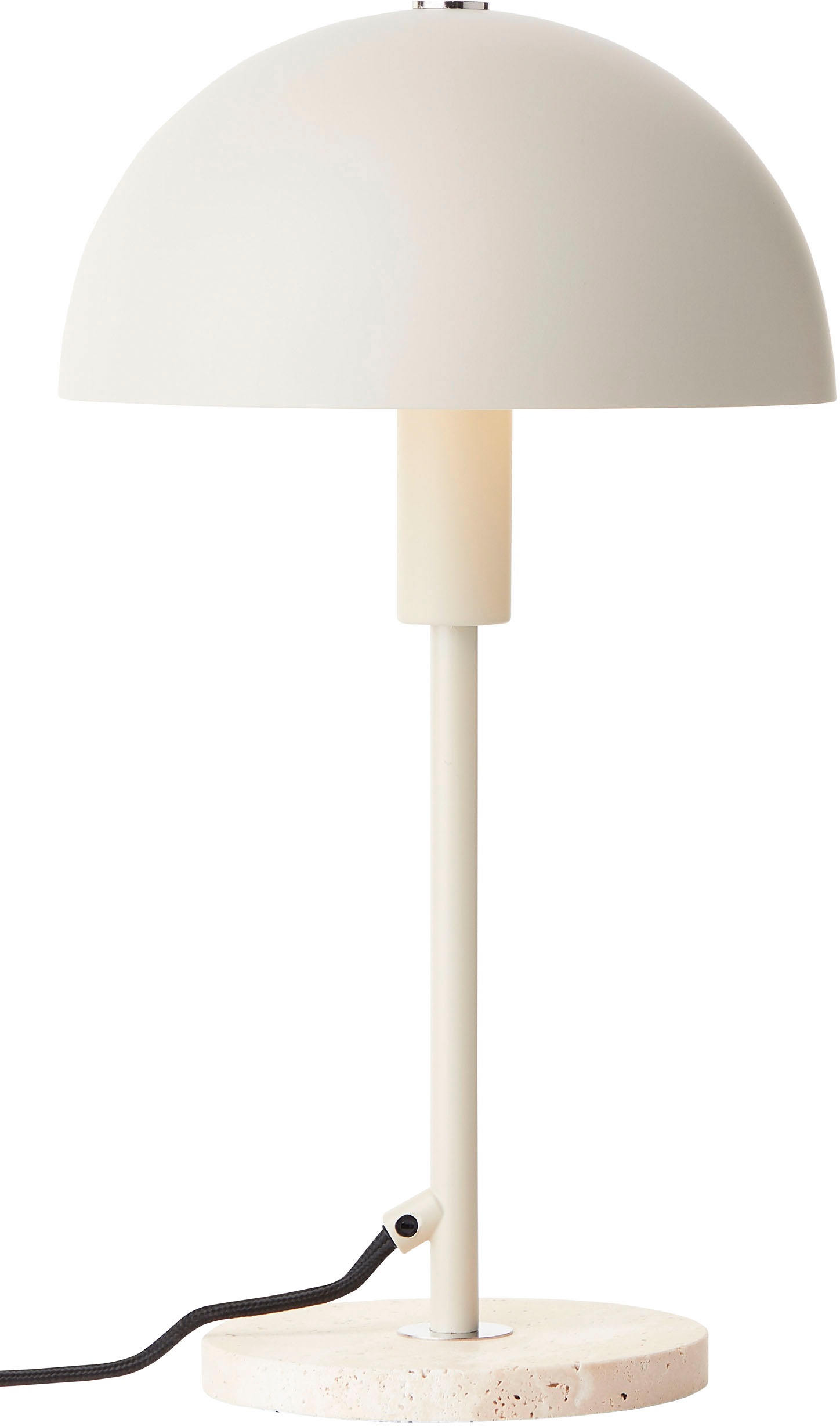 LeGer Home by Lena Gercke Tischleuchte »Linnea Pilz Lampe - Travertin Steinfuß«, Leuchtmittel E14 | ohne Leuchtmittel, Pilzleuchte, Tischlampe, Höhe 35,5 cm, Naturstein, Pilzlampe