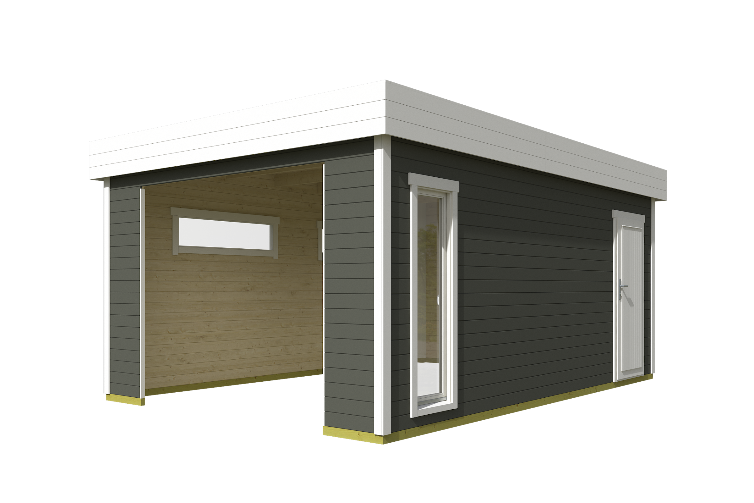 Nordic Holz Garage »BAHAMAS 2« BxT: 380x560 cm, ohne Tor