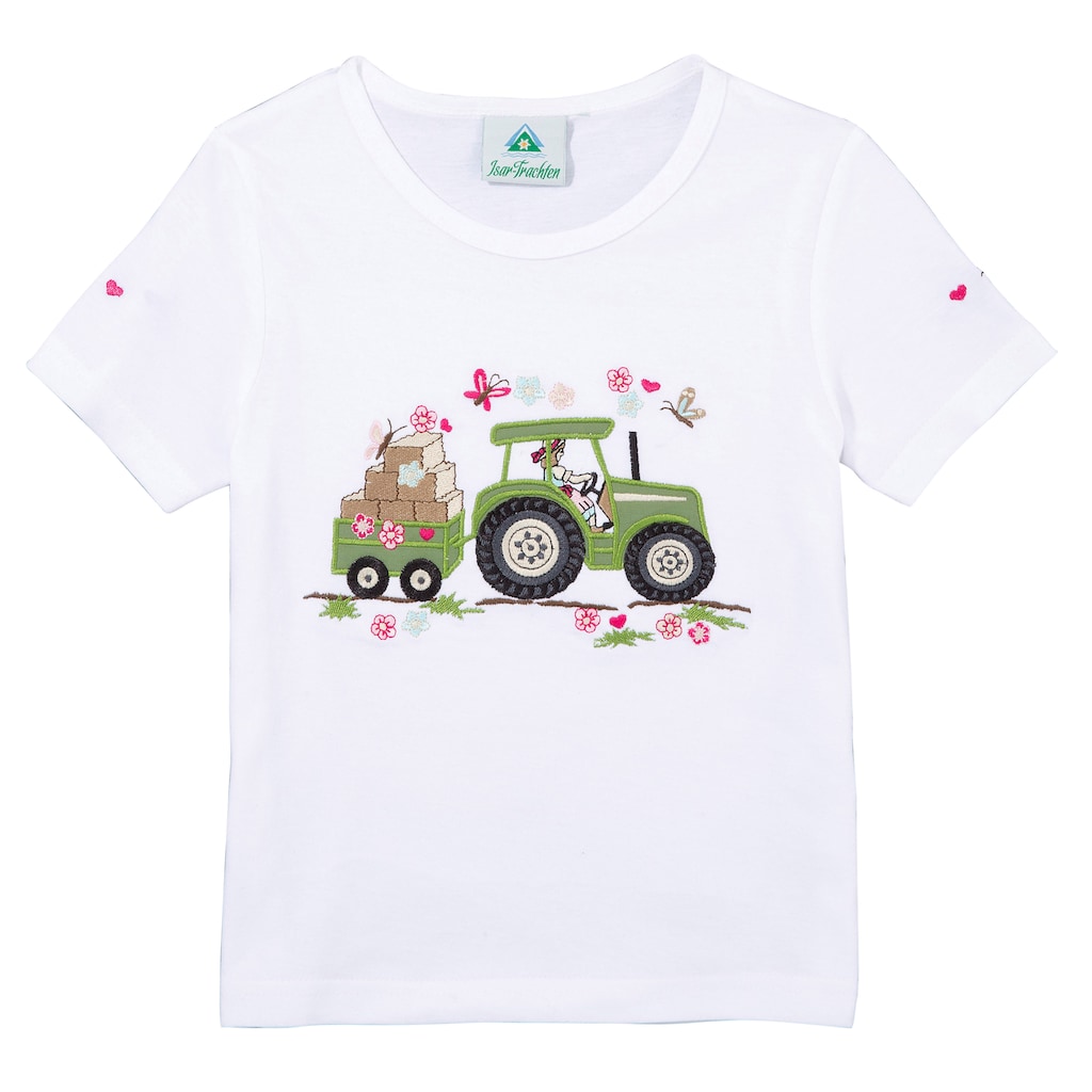 Isar-Trachten Trachtenshirt Kinder mit Traktor Motiv