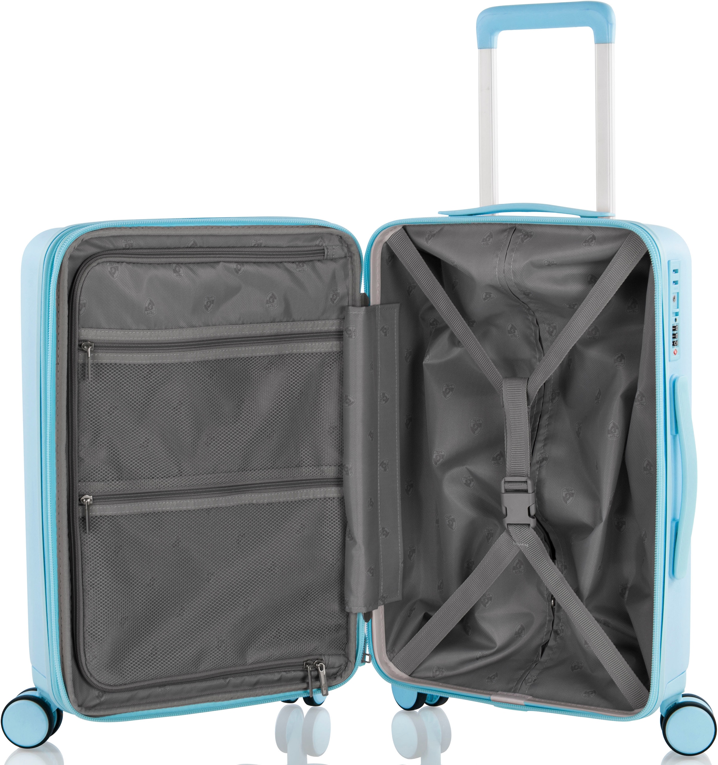 Heys Hartschalen-Trolley »Pastel, in verschiedenen Farben und Größen«, 4 Rollen, Heys x Joachim Llambi Handgepäck-Koffer TSA Schloss Volumenerweiterung