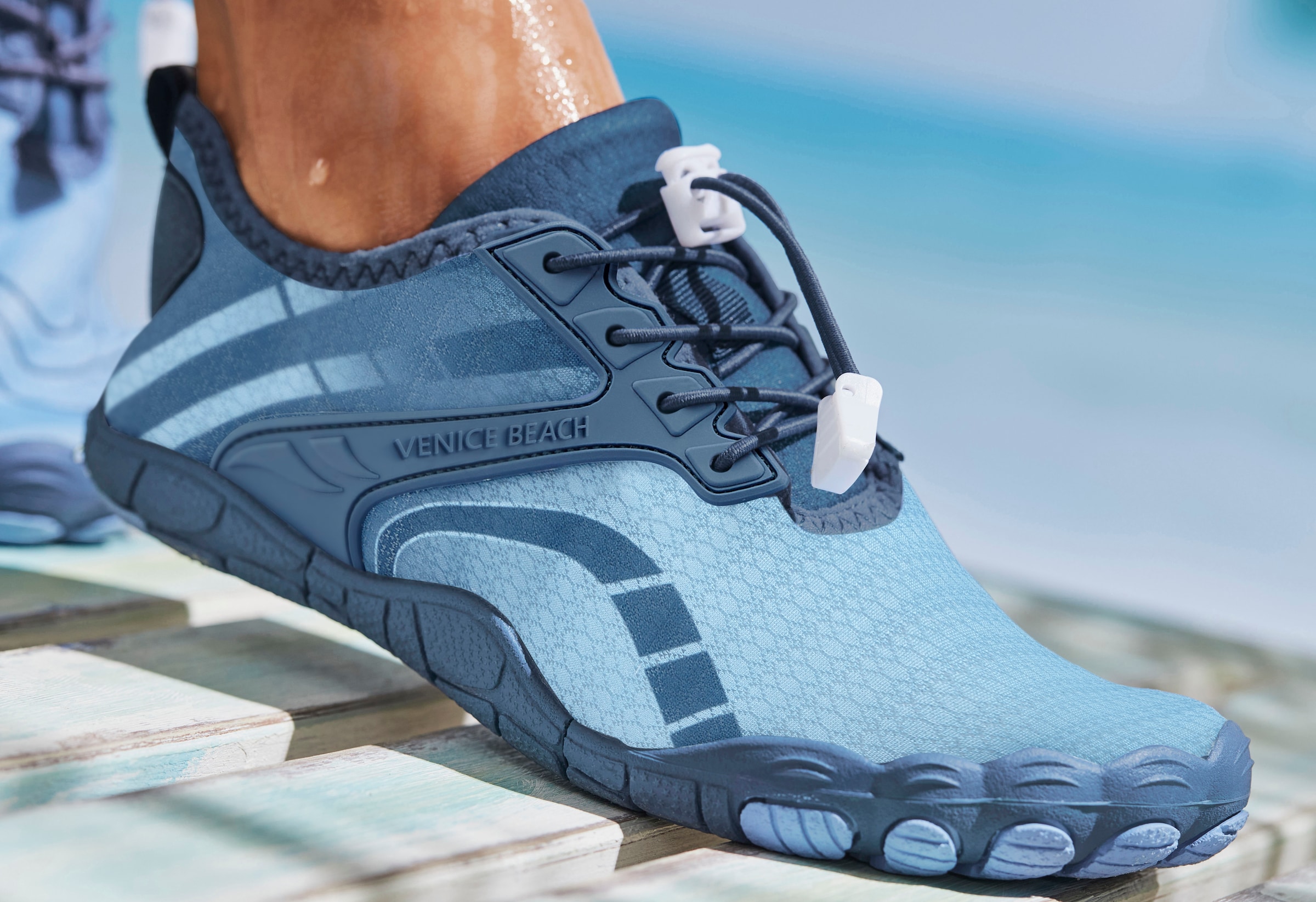 Venice Beach Aquaschuh, mit Kordelzug, Badeschuh, Slipper, Wasserschuh, Unisex VEGAN