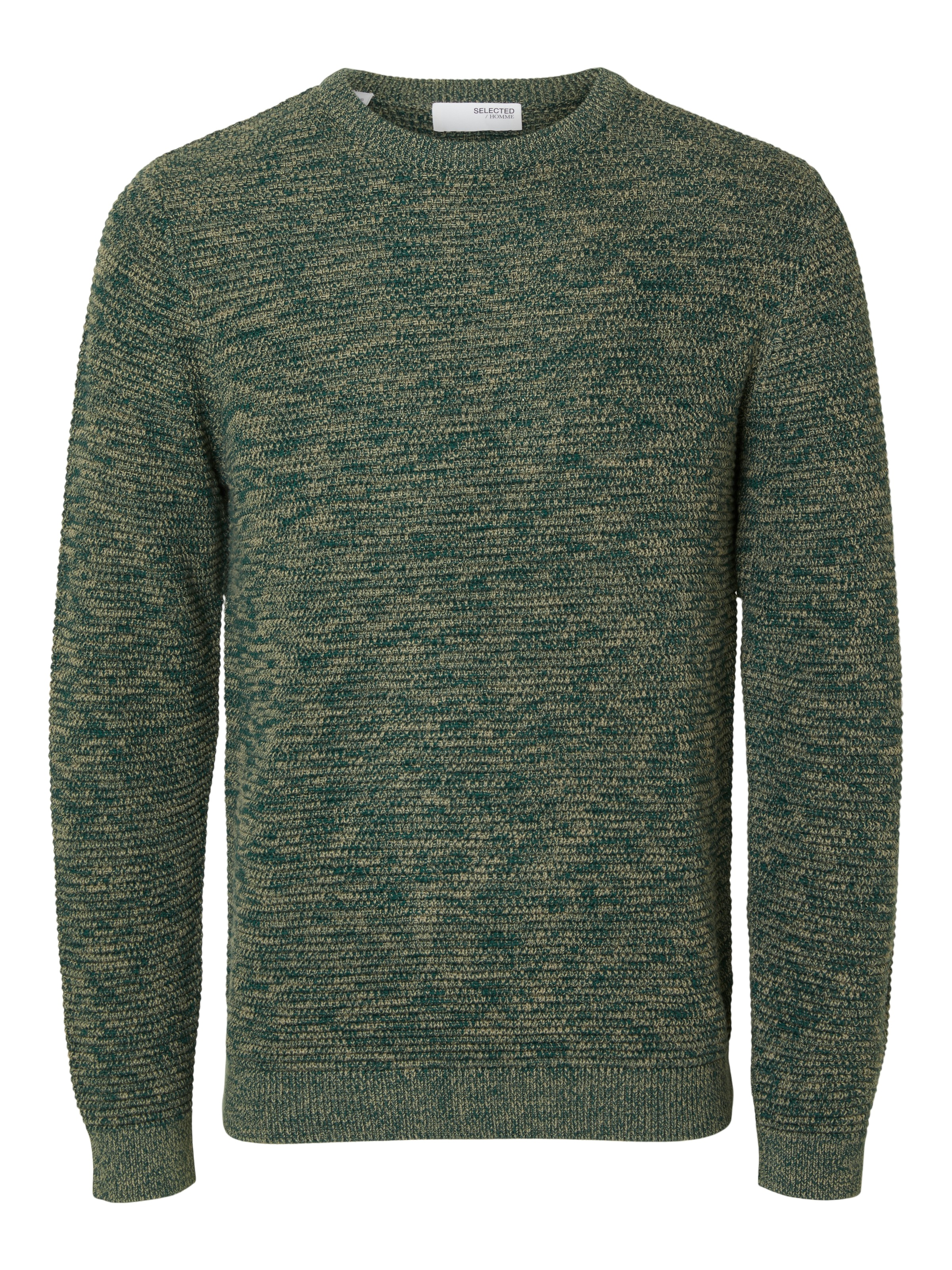 SELECTED HOMME Rundhalspullover »SLHVINCE LS KNIT BUBBLE CREW NECK NOOS«