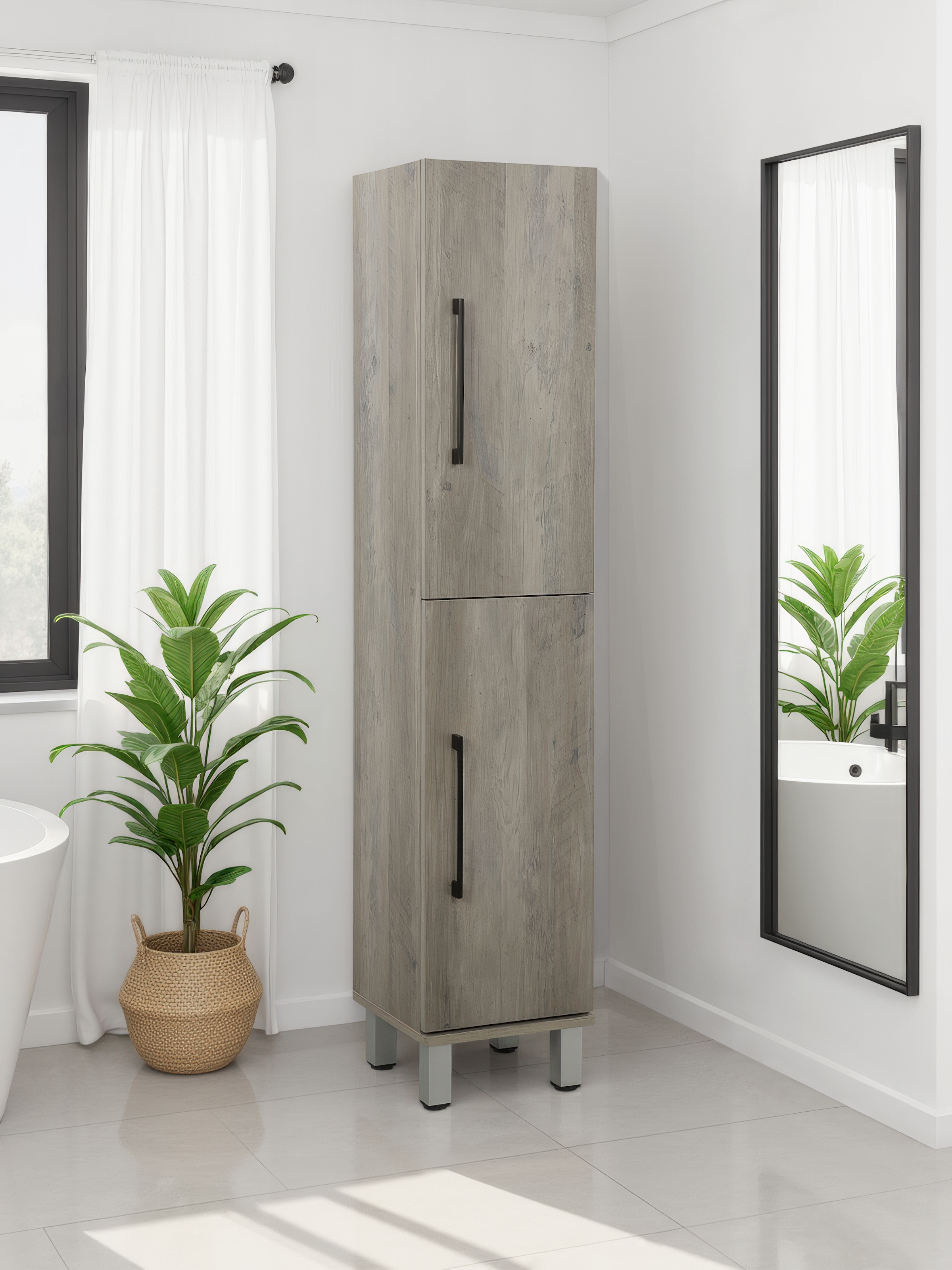 welltime Hochschrank »Florenz«, Breite 30cm,Badezimmerschrank,Badschrank,2 Türen