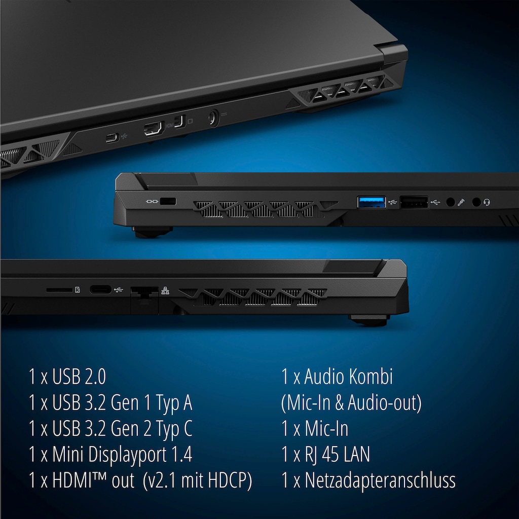 Medion® Gaming-Notebook »ERAZER® Scout E10«, 43,9 cm, / 17,3 Zoll, Intel, Core i5, GeForce GTX 1650, 512 GB SSD