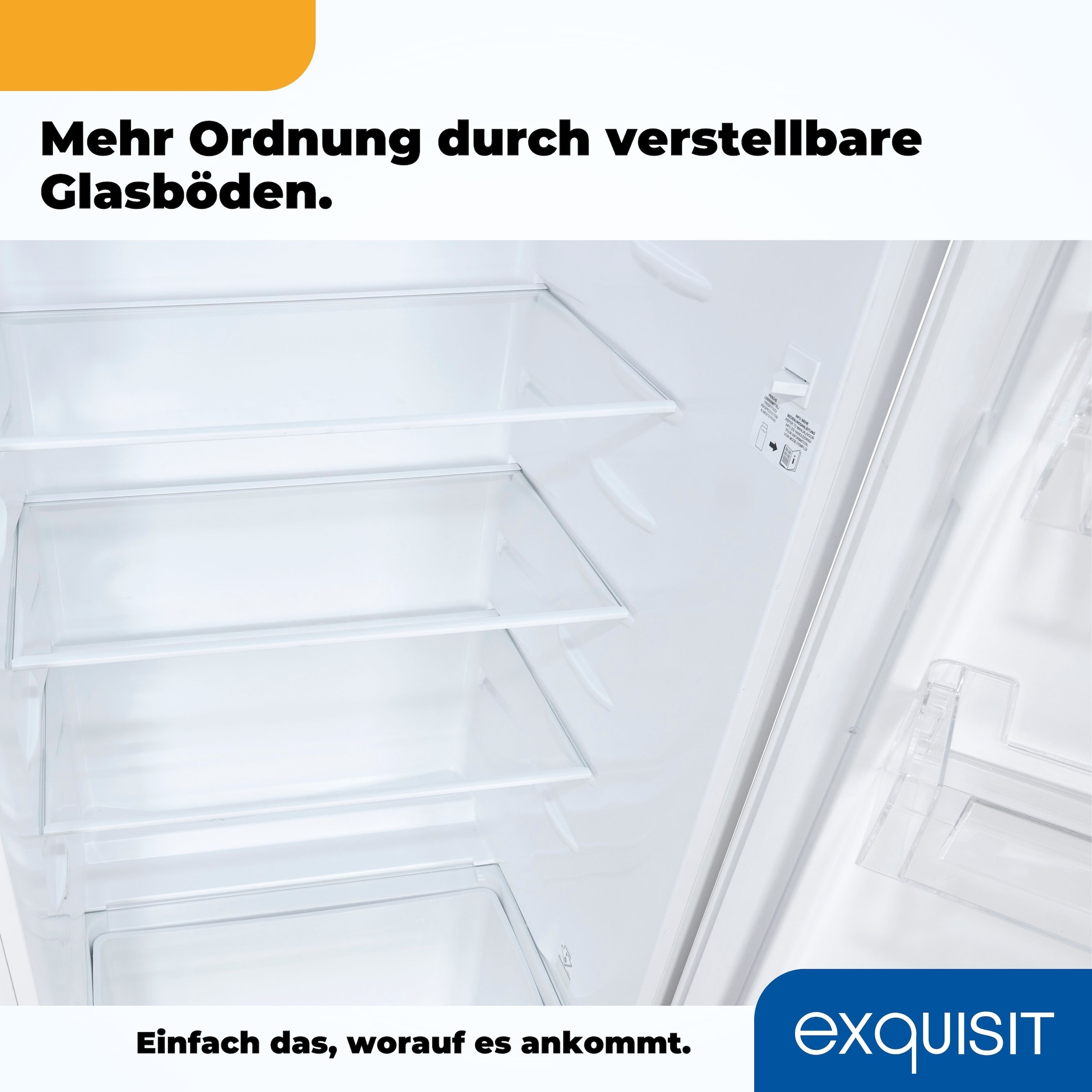exquisit Einbaukühlschrank »EKS201-V-E-O040E«, Tür Alarm