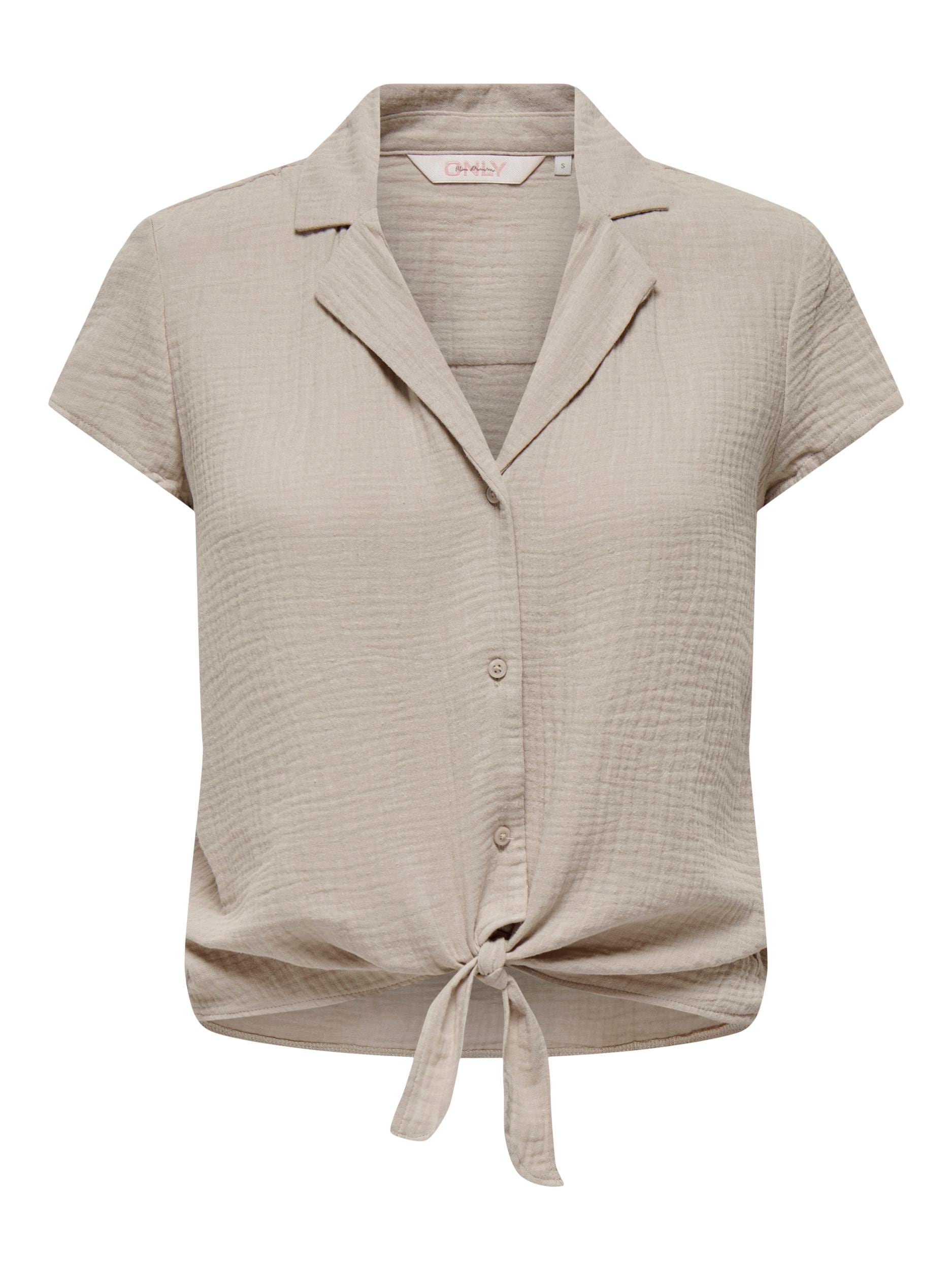 ONLY Kurzarmbluse »ONLTHYRA LIFE CAPSLEEVE SHIRT WVN« Baumwolle, regular fit