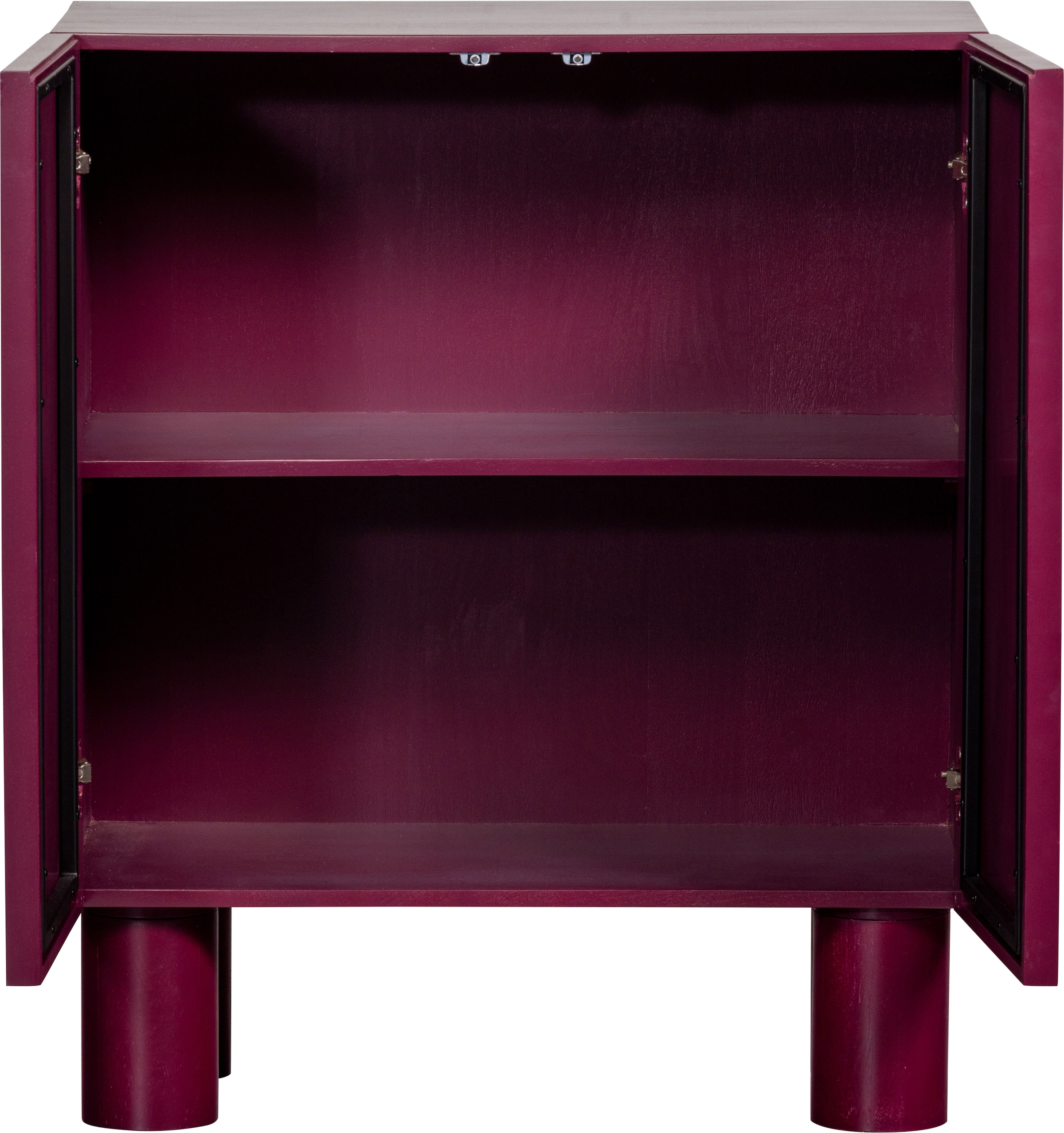 WOOOD Stauraumschrank »Notice«, aus Akazienholz, Zylinderbeinen, H 95 cm x B 80 cm