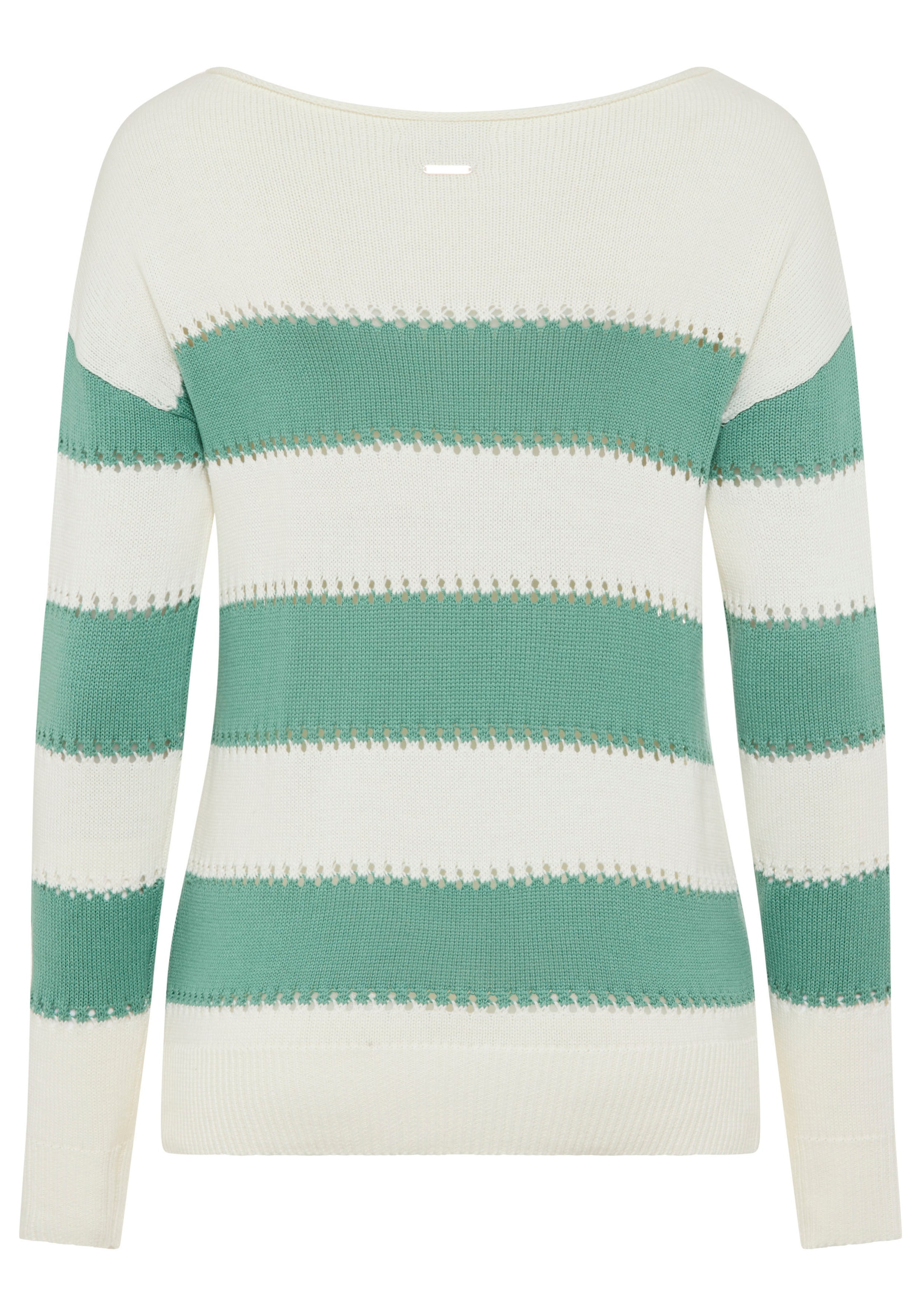 Laura Scott Streifenpullover »in sommerlichem Look« leichter Sommerpullover mit modernem Lochmuster