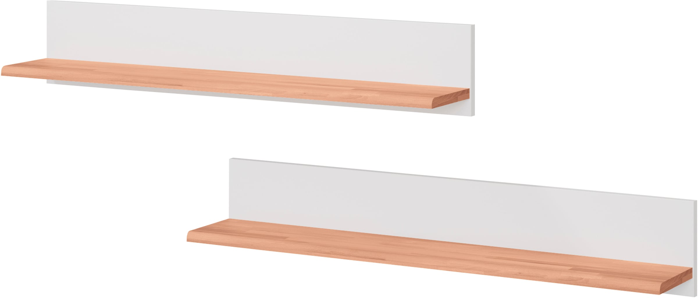 Home affaire Wandregal »Ribe,2er Set,teilmassiv mit massiver Ablagefläche, Breite: je 90 cm«, (Set, 2 St.), massive Ablageflächen aus Holz