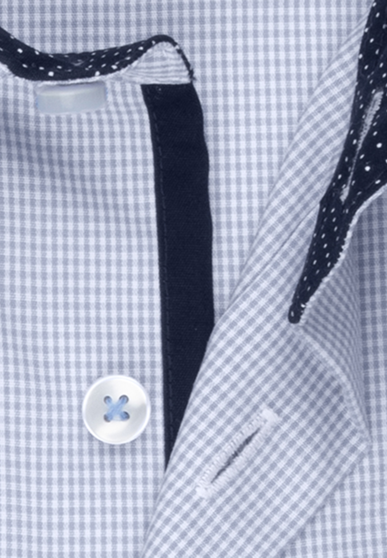 seidensticker Businesshemd »Schwarze Rose« Slim 1/1 Kentkragen Karo