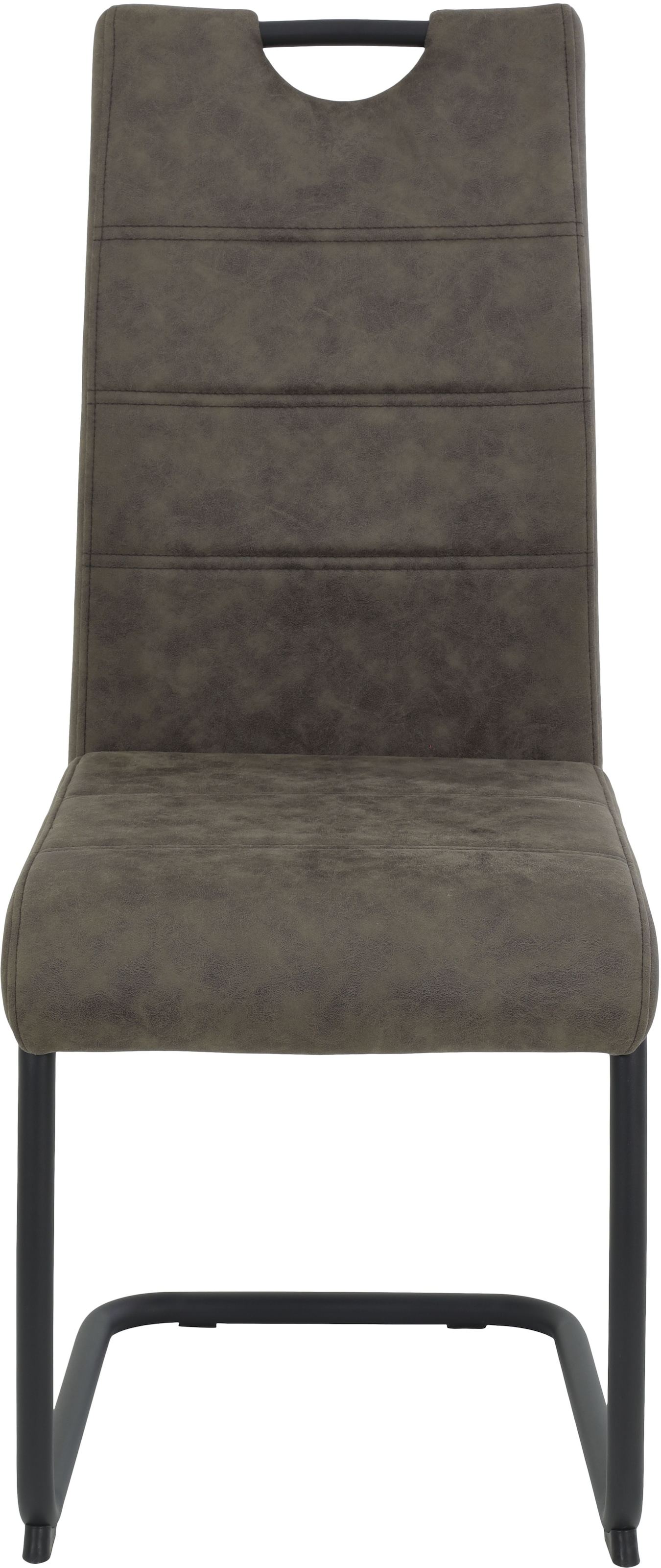 HELA Freischwinger »DUNJA«, (Set), 1 St., Luxus-Microfaser, Schwingstuhl; Vintage Optik; mit Griff; Rundrohrgestell