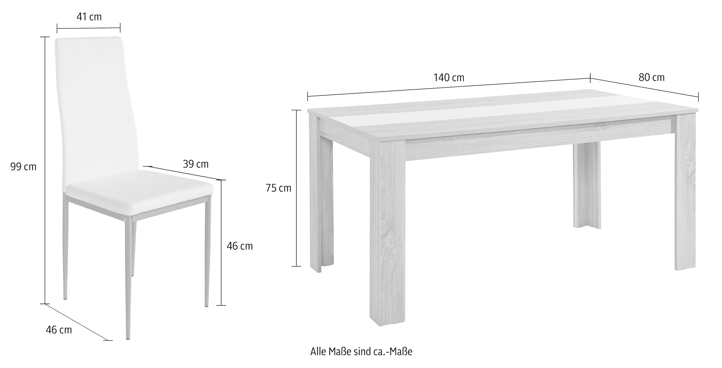 Home affaire Essgruppe »Pluto«, (Set, 5 tlg.)