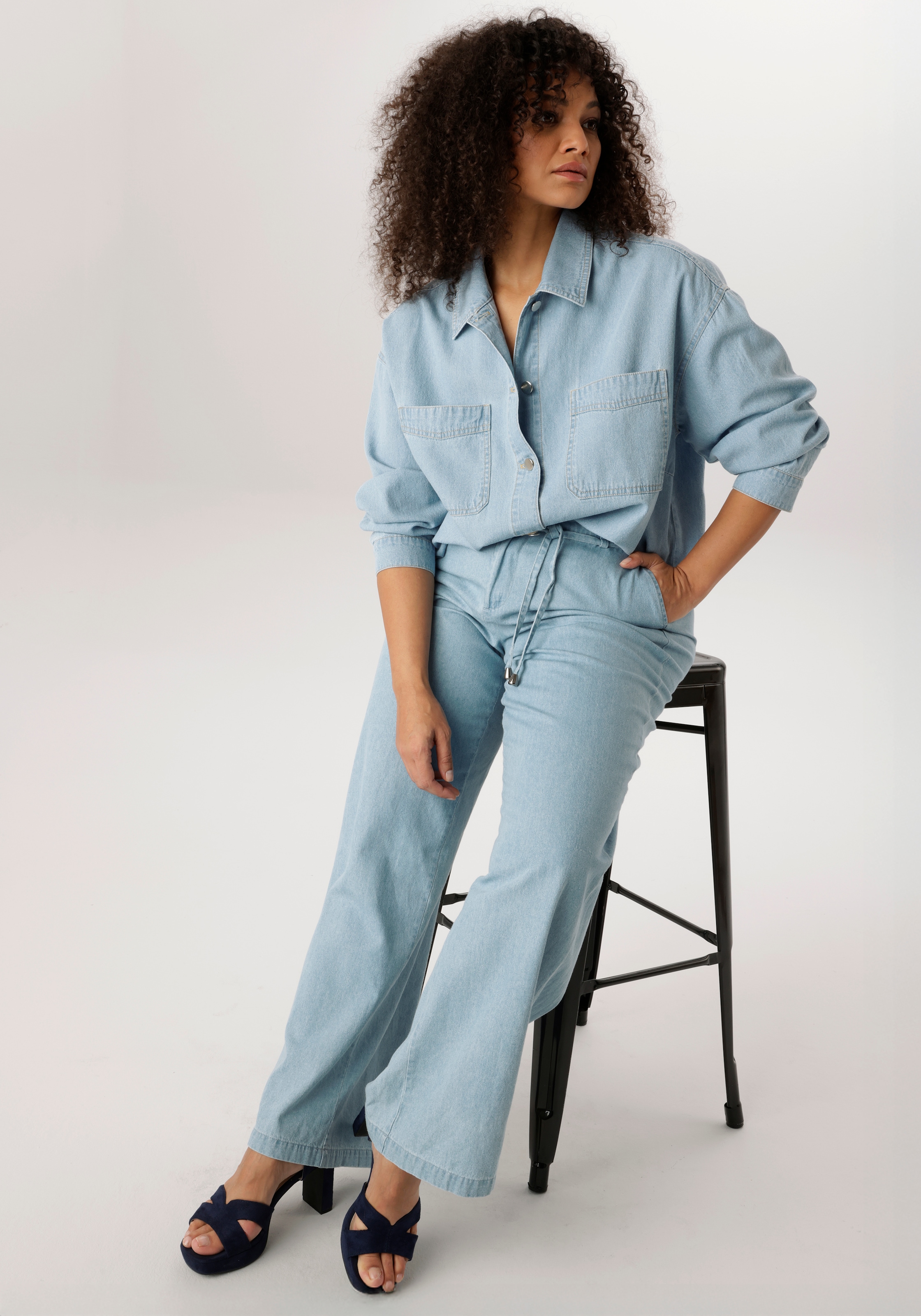 Aniston PLUS Weite Jeans mit elastischen Bund - NEUE KOLLEKTION