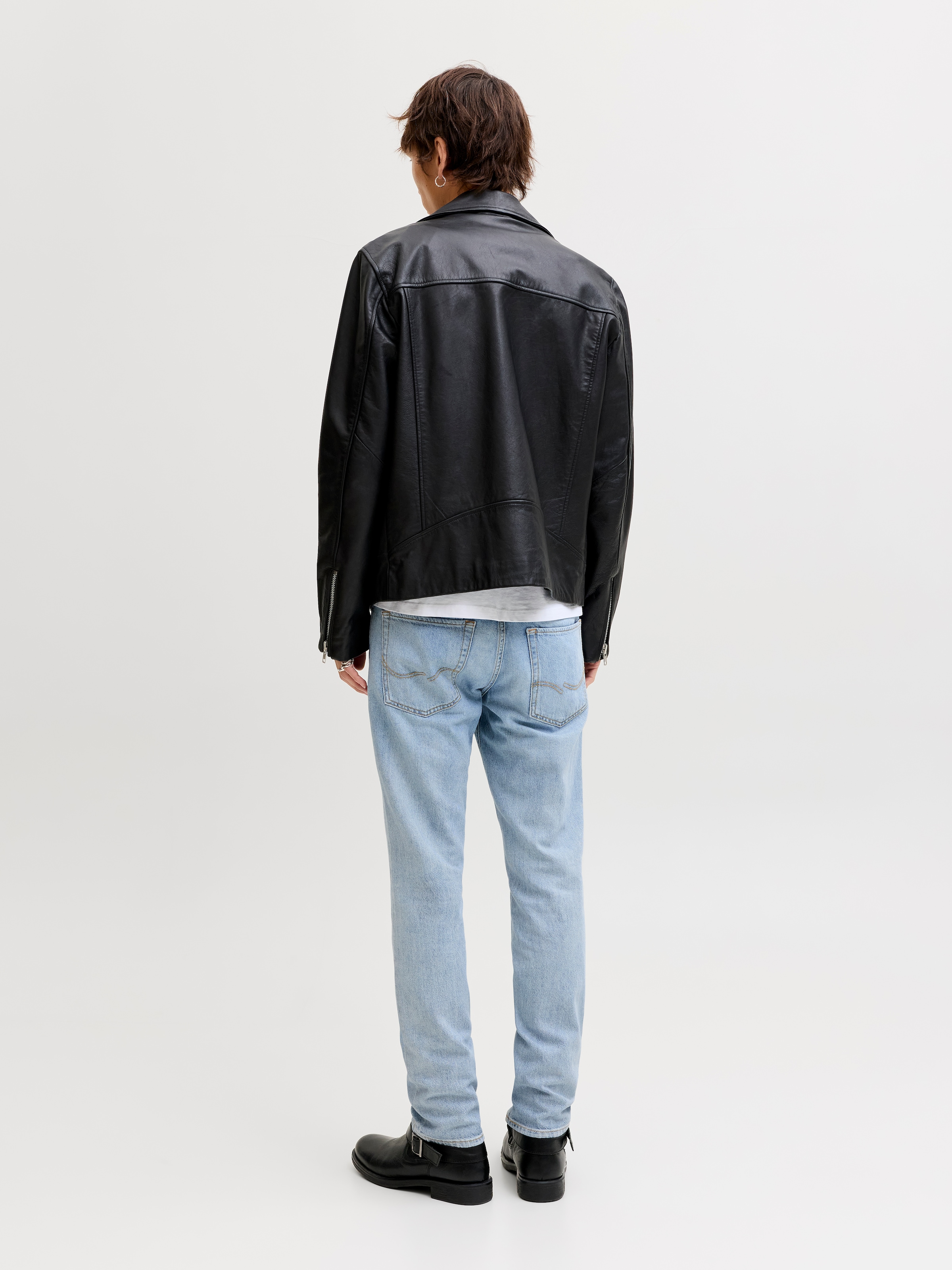 Jack & Jones Regular-fit-Jeans »JJICLARK im Used-Look, Stretchkomfort und niedrige Leibhöhe« Baumwollmischung, regular fit