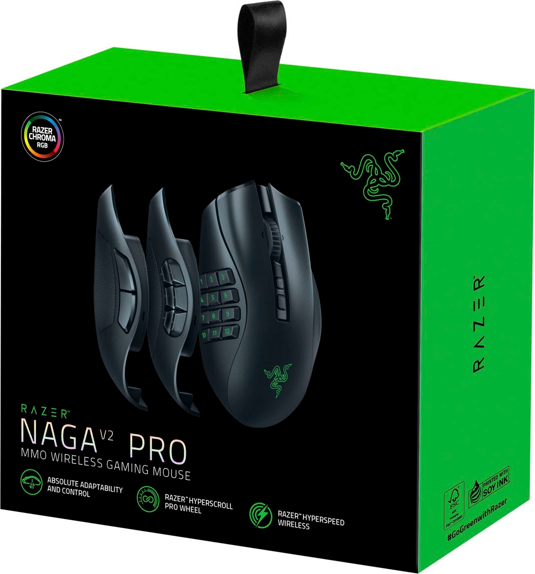 RAZER Gaming-Maus »Naga V2 Pro«, Bluetooth-RF Wireless-kabelgebunden