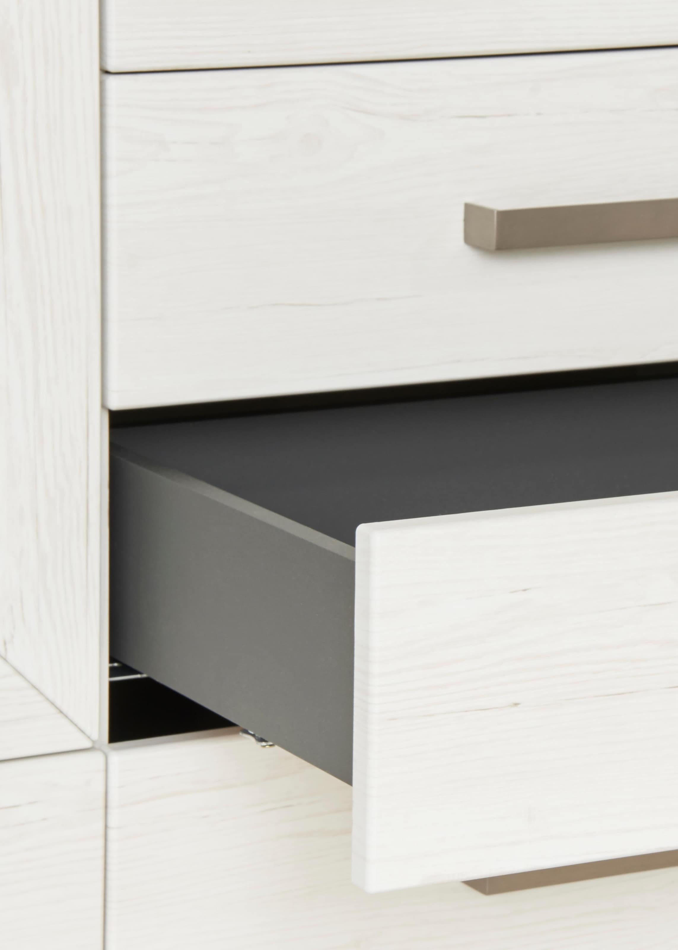 set one by Musterring Highboard »York« Typ 56, mit Glastüren, Beleuchtung optional, B 184 cm