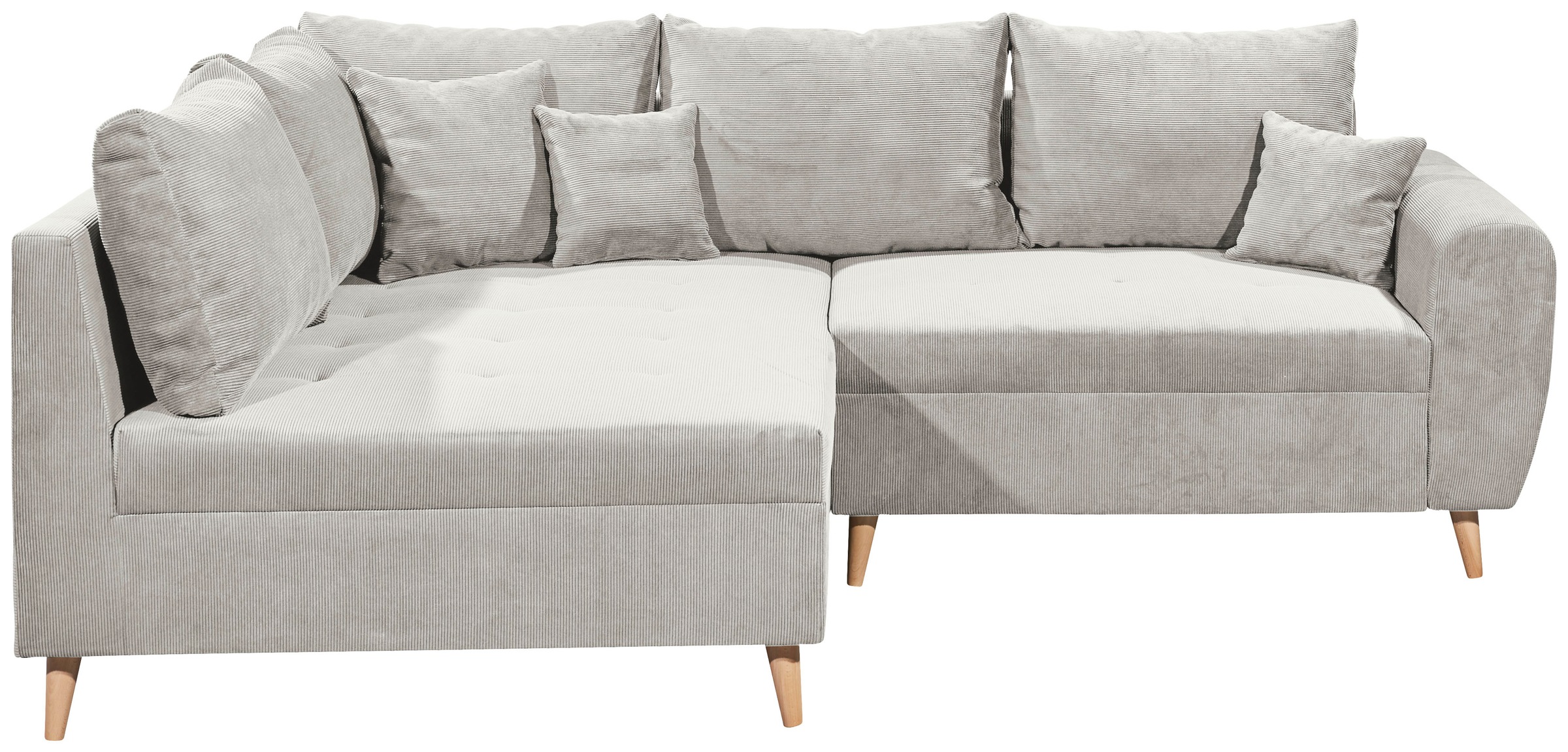 ED EXCITING DESIGN Ecksofa »Calanda L-Form« mit Hocker & 3 Zierkissen