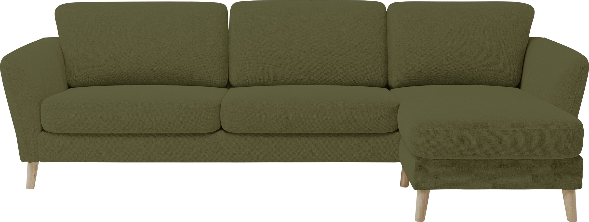 OTTO home Ecksofa »MARSEILLE (279/152cm),L-Form, Rec. rechts/links, verschiedene Bezüge« Massivholzbeine aus Eiche, in verschieden Bezügen und Farbvarianten