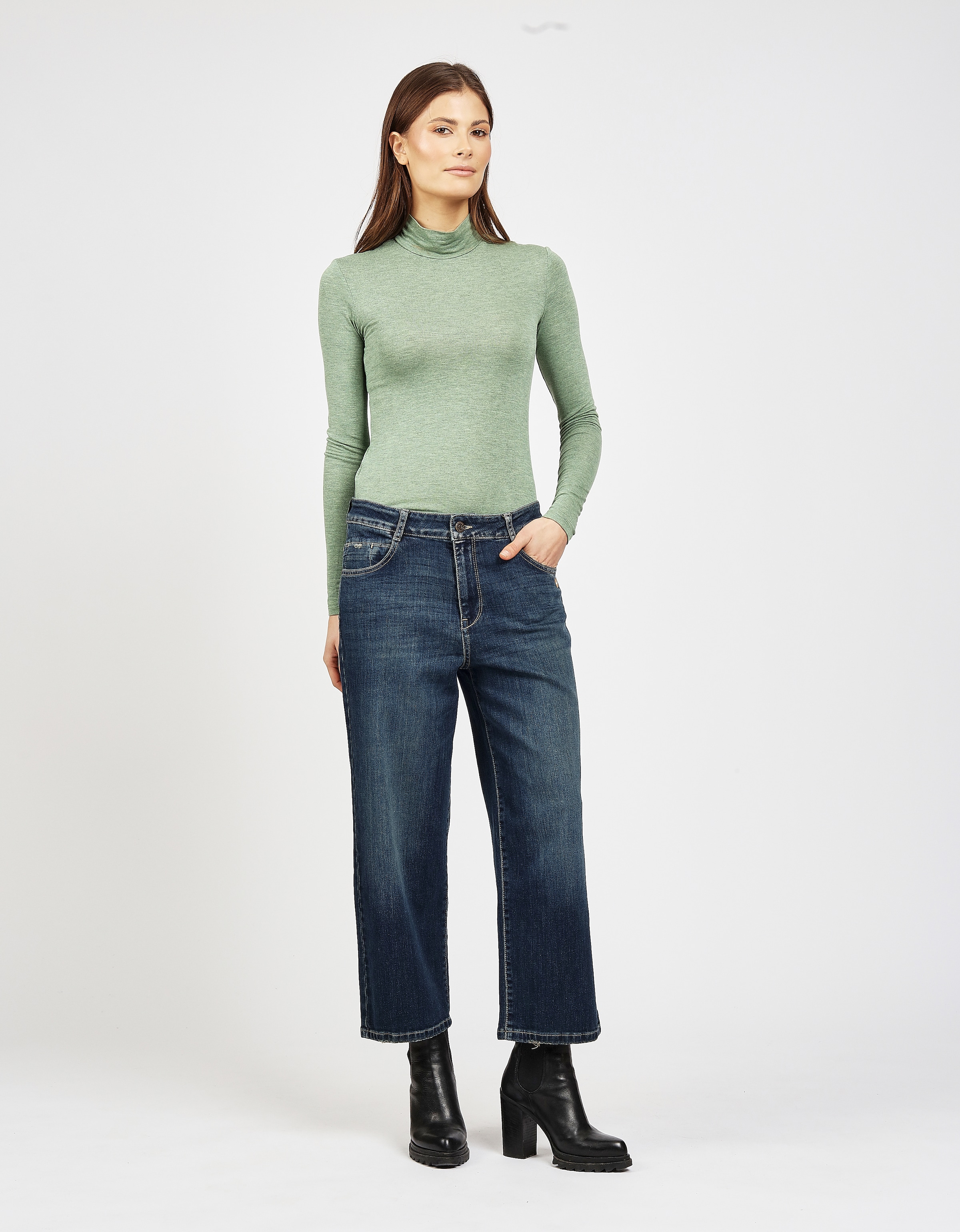 GANG Weite Jeans »94CAROL«, in verkürzter Cropped Form