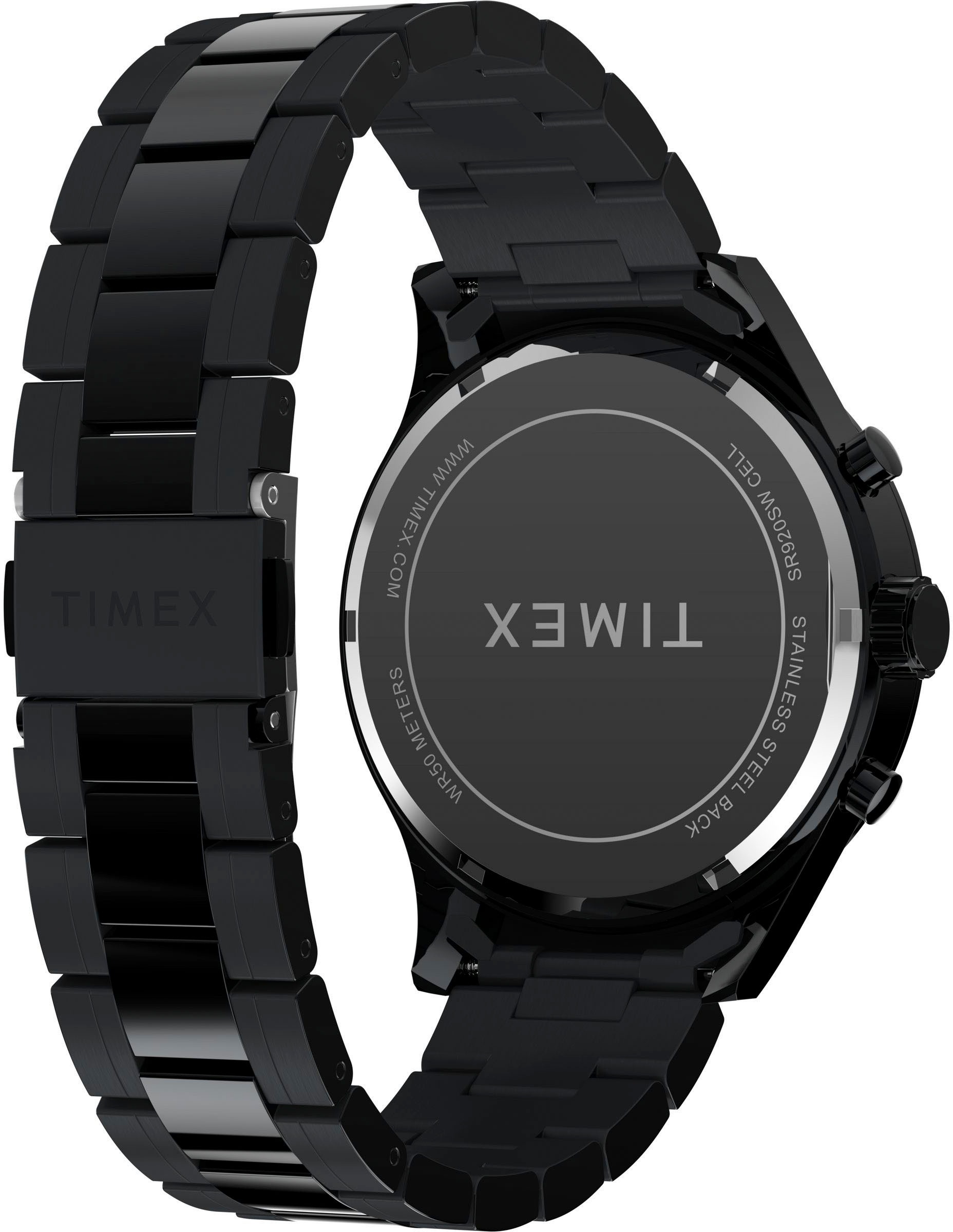 Timex Chronograph »DRESS CHRONO« Quarzuhr, Armbanduhr, Herrenuhr,Edelstahlarmband,Stoppfunktion,Tag