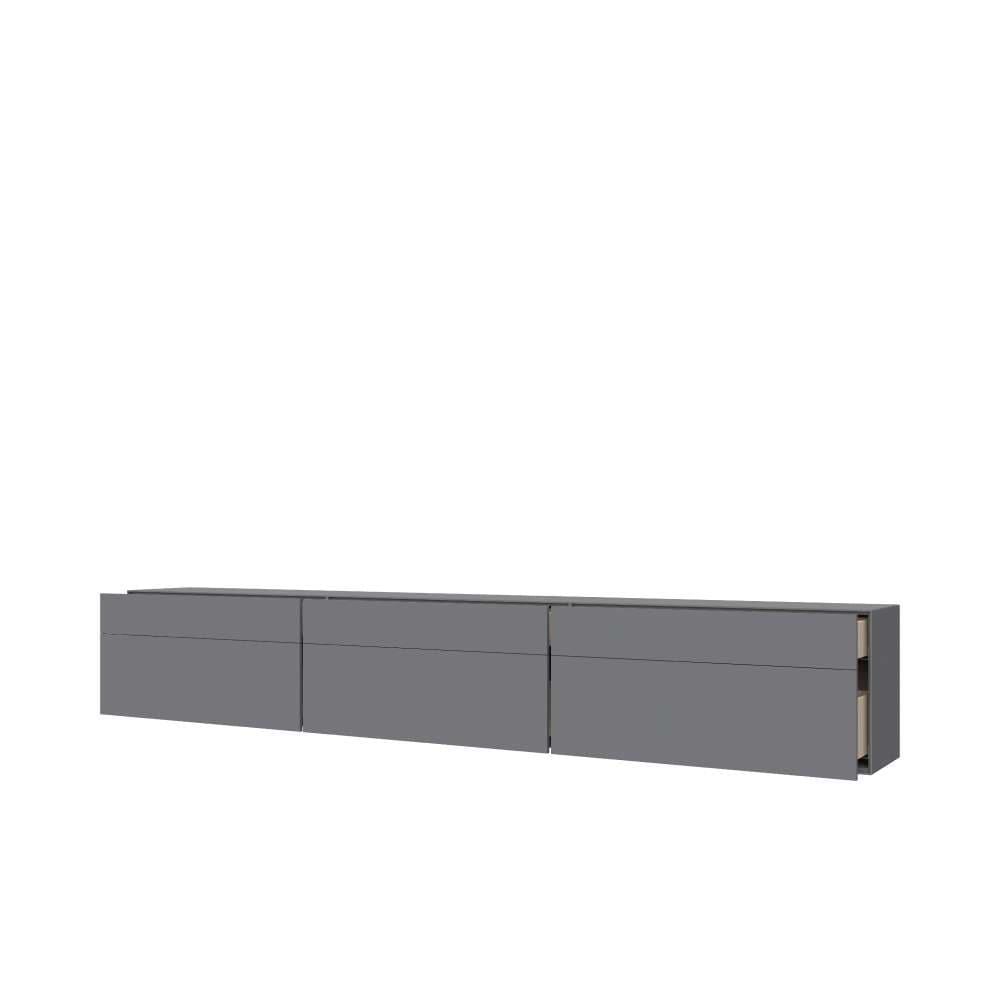 LeGer Home by Lena Gercke Lowboard »Essentials, TV-Board, TV-Kommode, TV-Schrank,  TV-Möbel« 3 Stk. tlg. Breite: 333 cm, UV lackiert, Push-to-open-Funktion